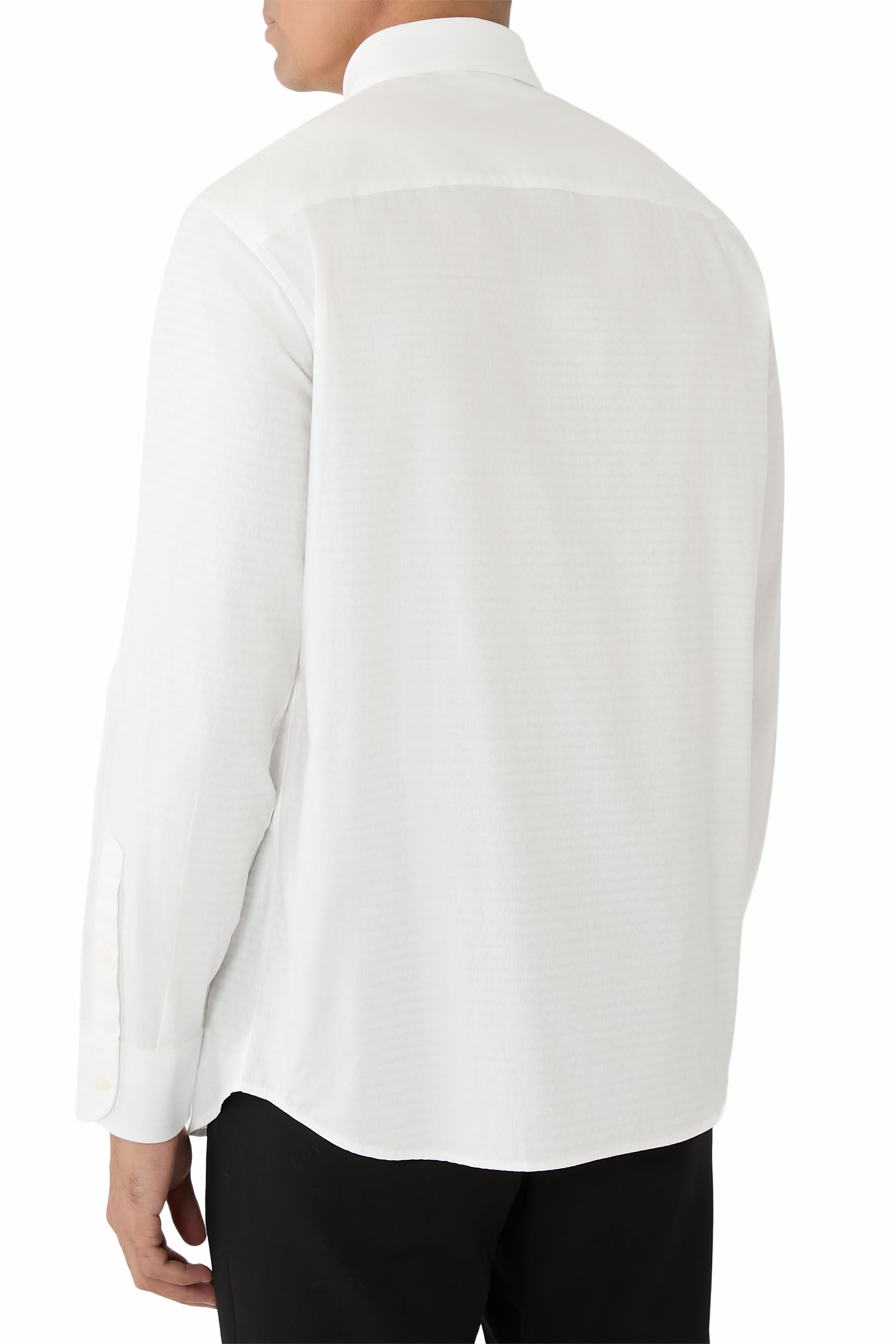 Micro EA Text Logo Long Sleeves Shirt