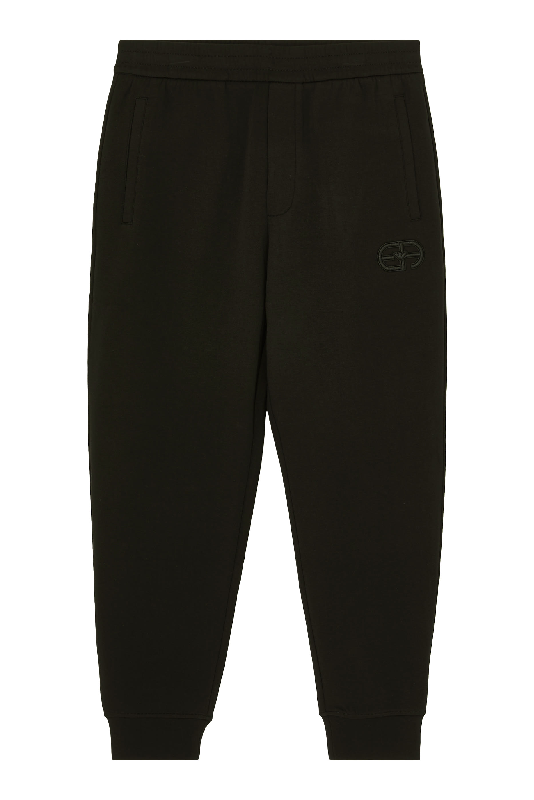 Embossed Embroidered EA Logo Double-Jersey Joggers