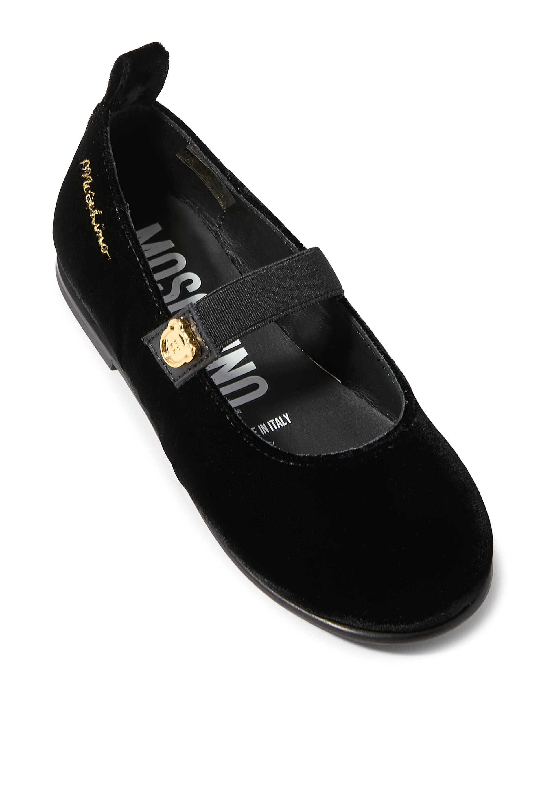Kids Velvet Mary Jane Ballet Flats