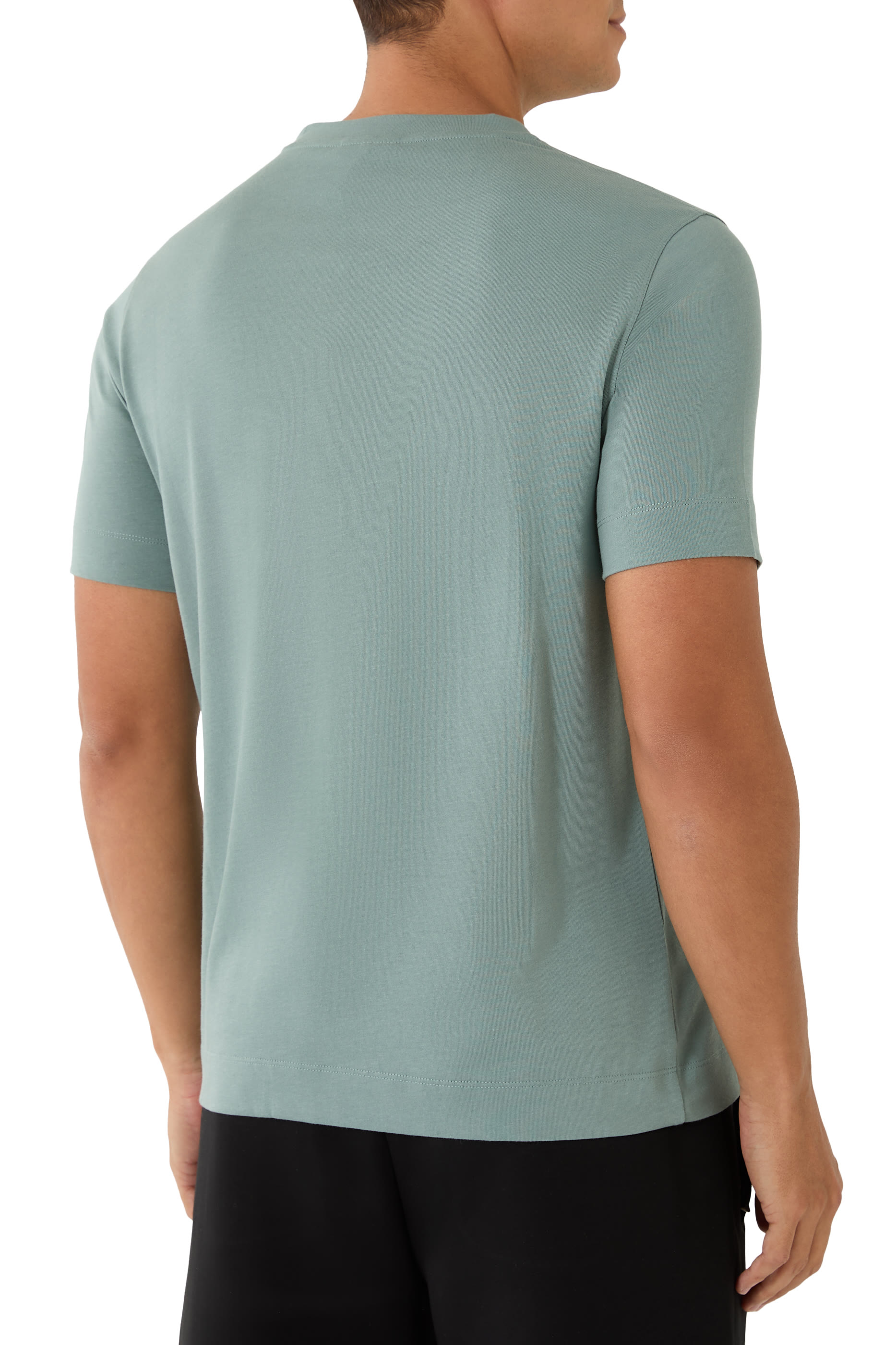 Micro Eagle Logo Cotton T-Shirt