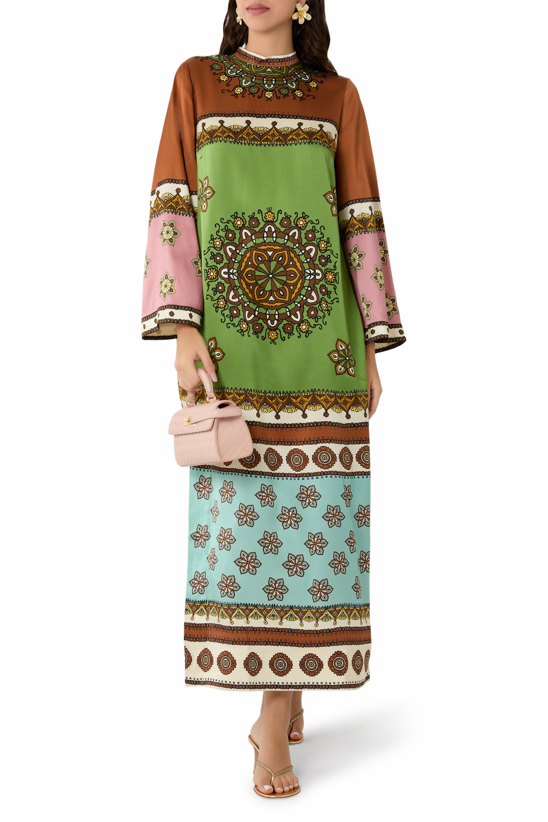 Contina Silk Midi Dress 