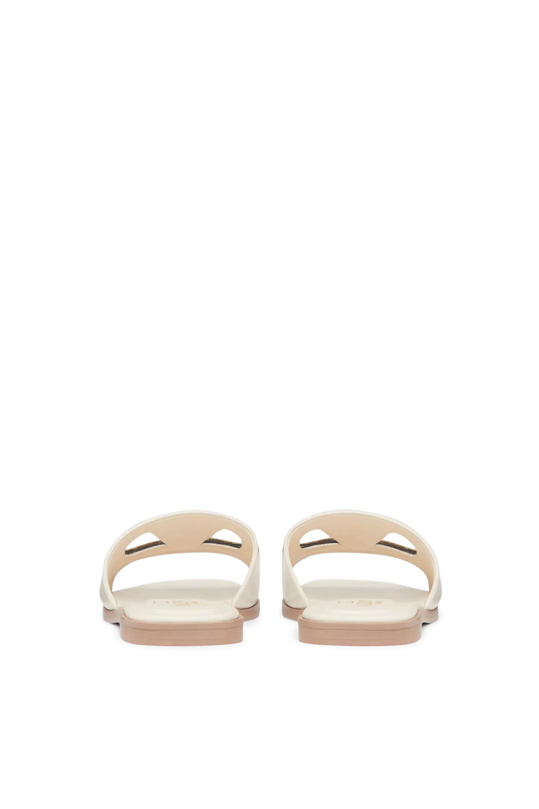  VLogo Cut-Out Calfskin Slide Sandals