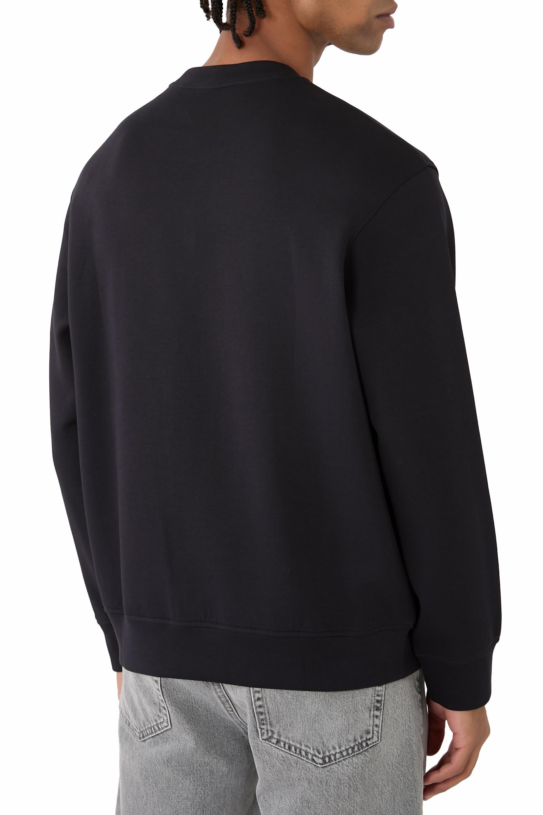  AX Logo Pocket Crew Neck Sweatshirt 
