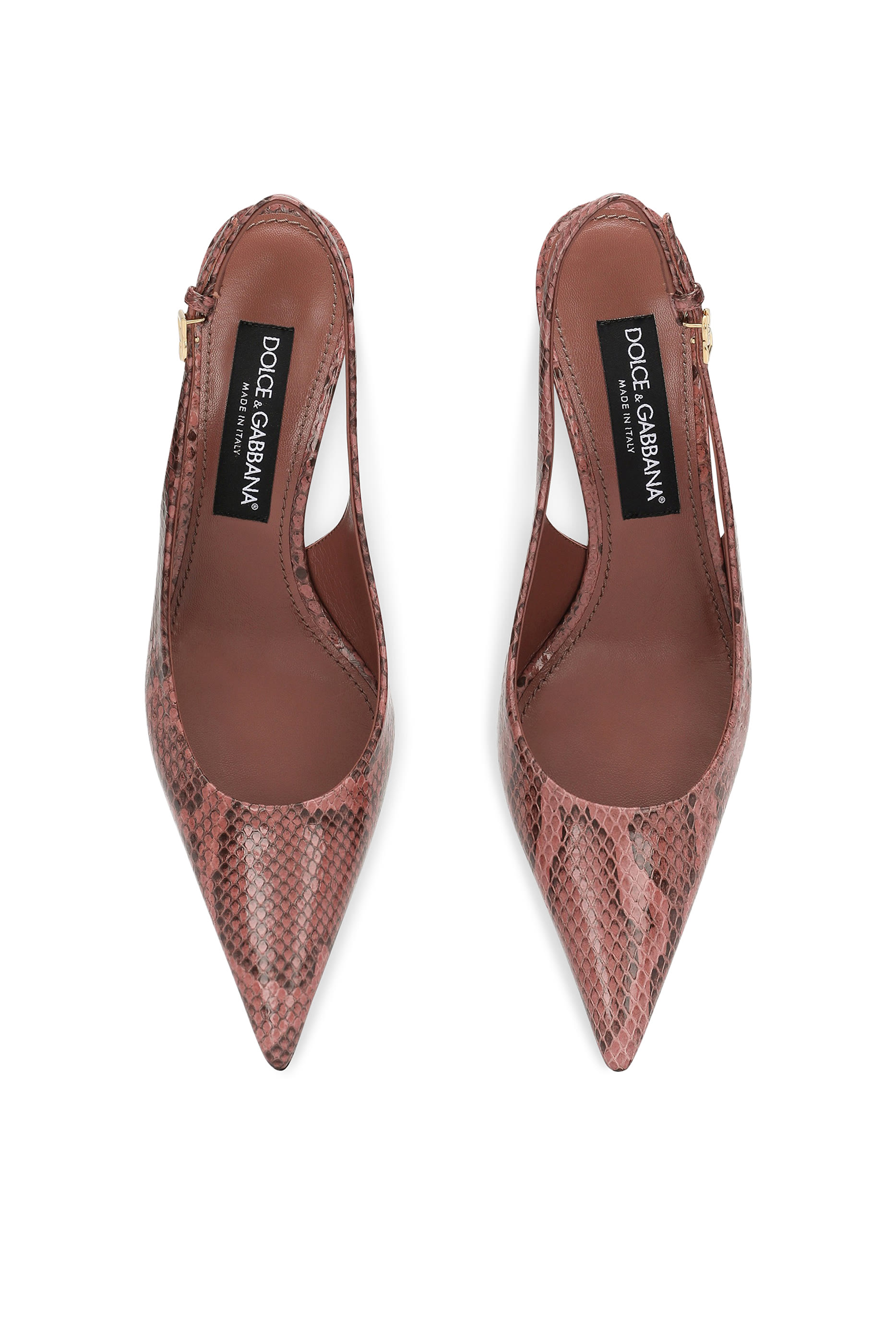 Python Skin 60 Slingback Pumps