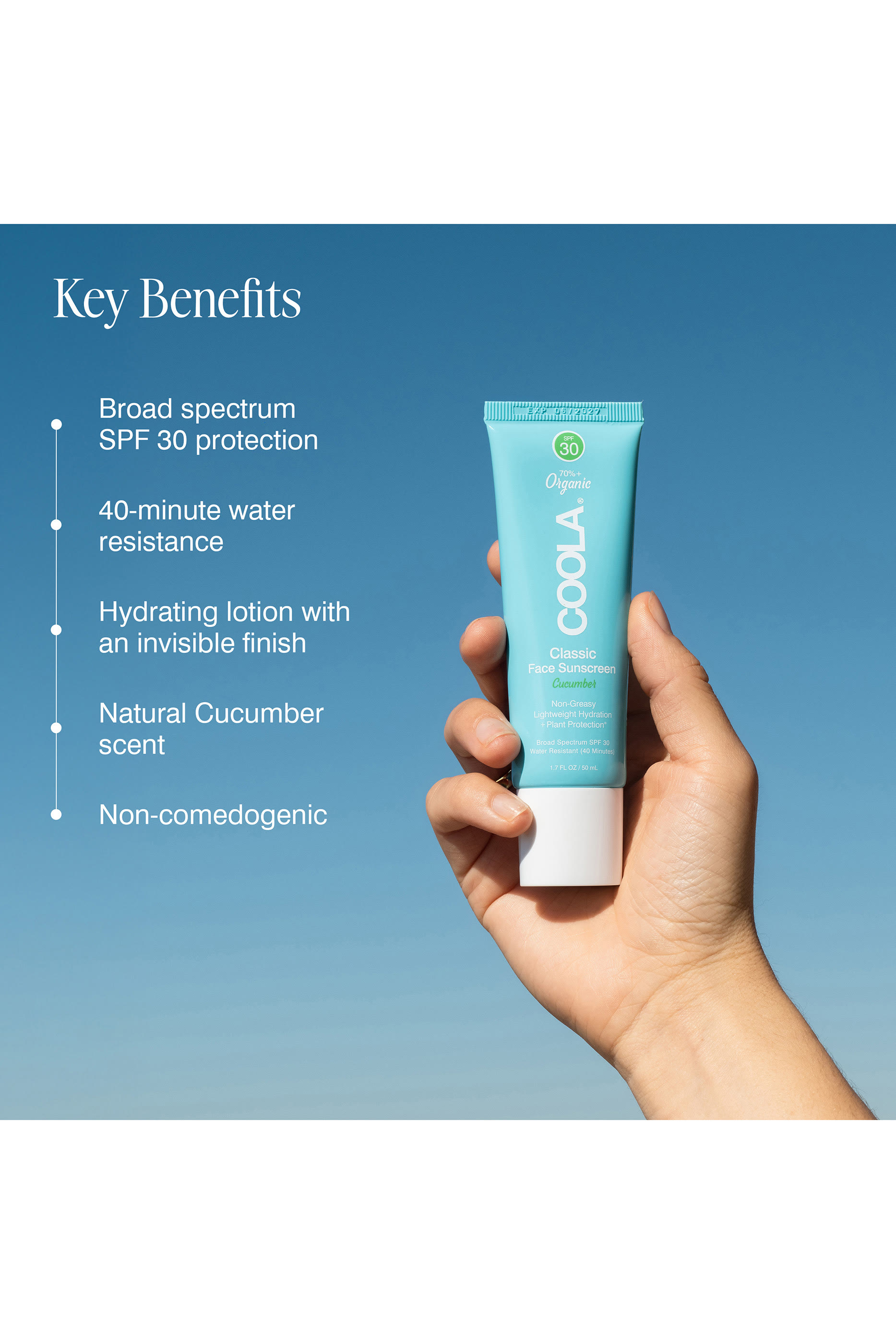 Cucumber &ndash; Classic Face Organic Sunscreen Lotion SPF30