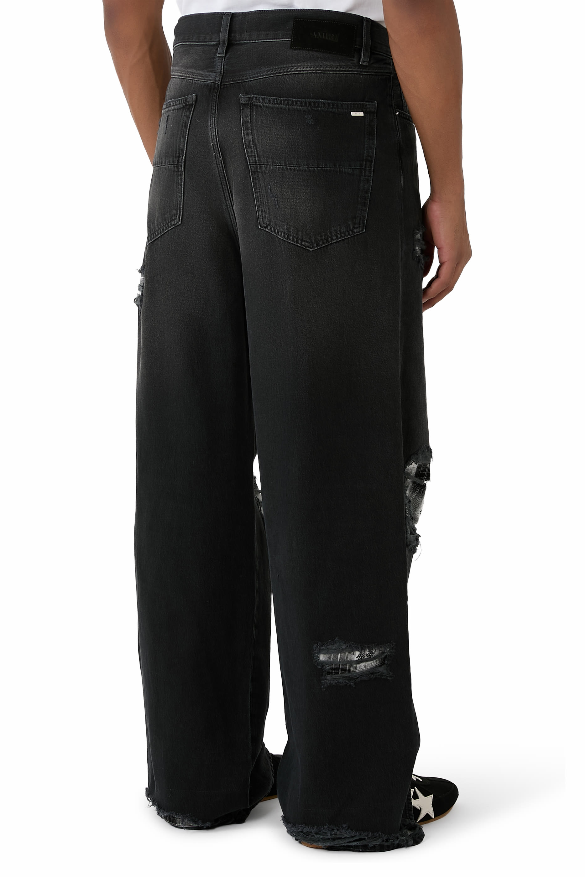 Flannel Repair Baggy Jeans