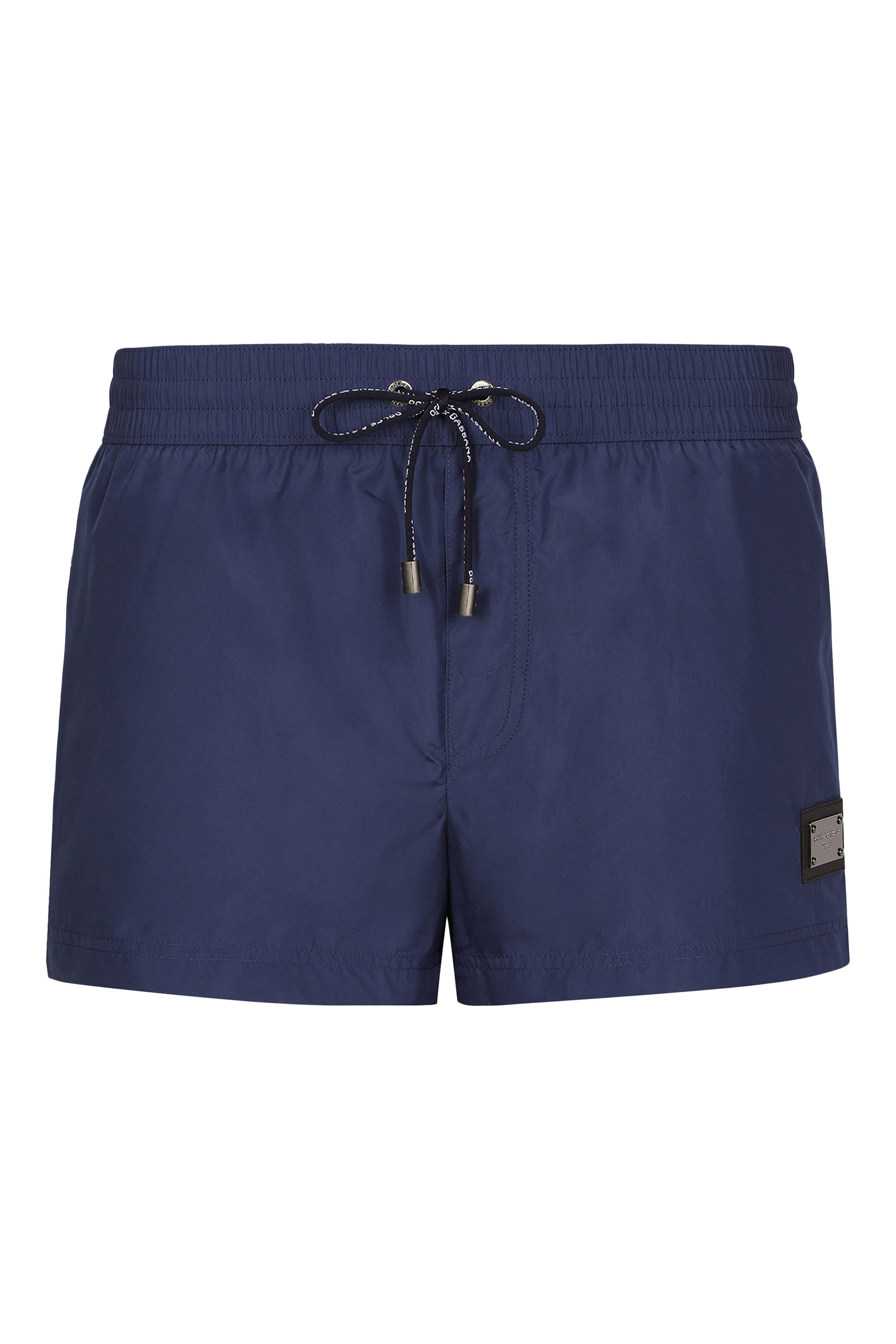 Short Swim Trunks with Branded Tag