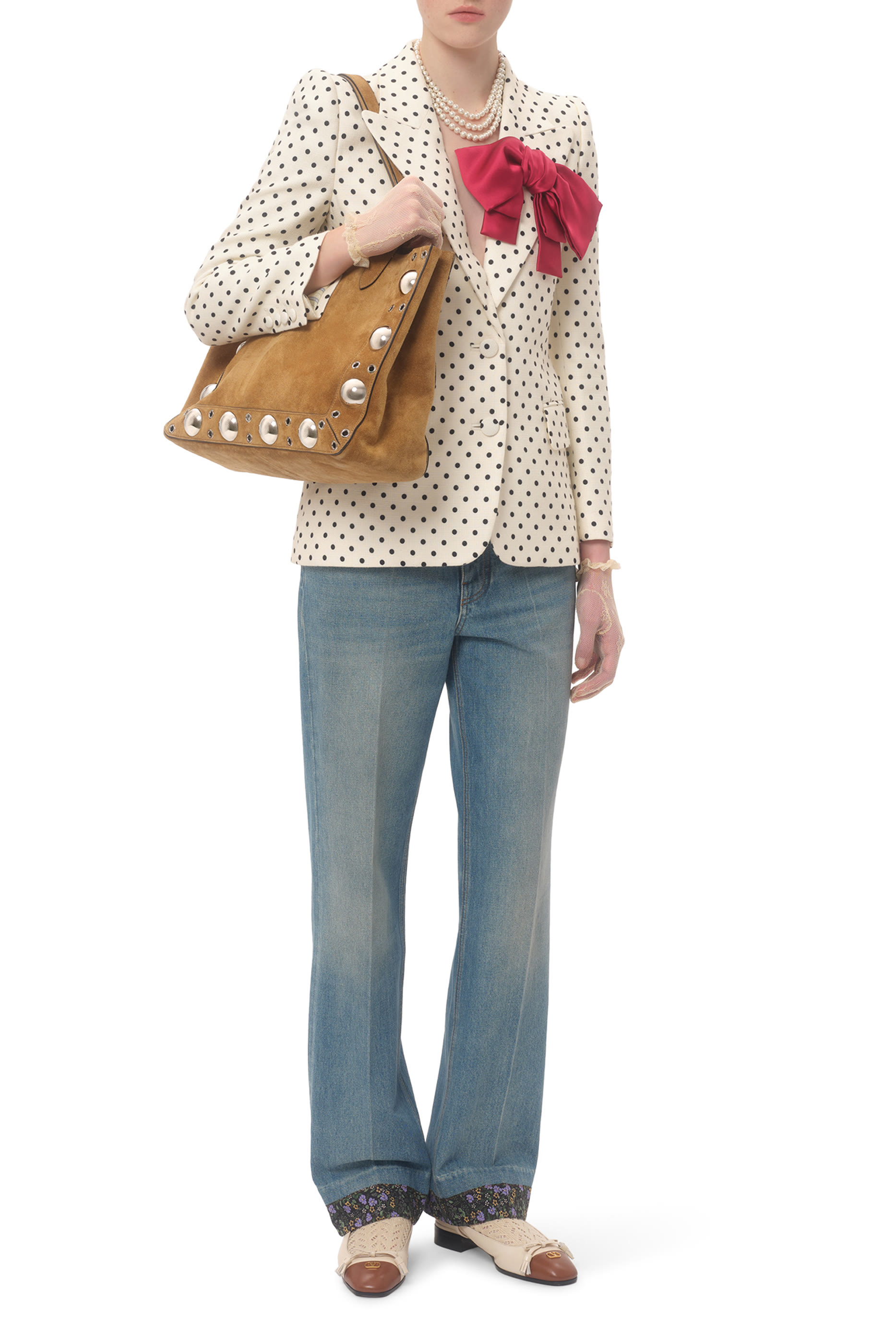 Medium Nellc&ocirc;te Suede Shopping Bag