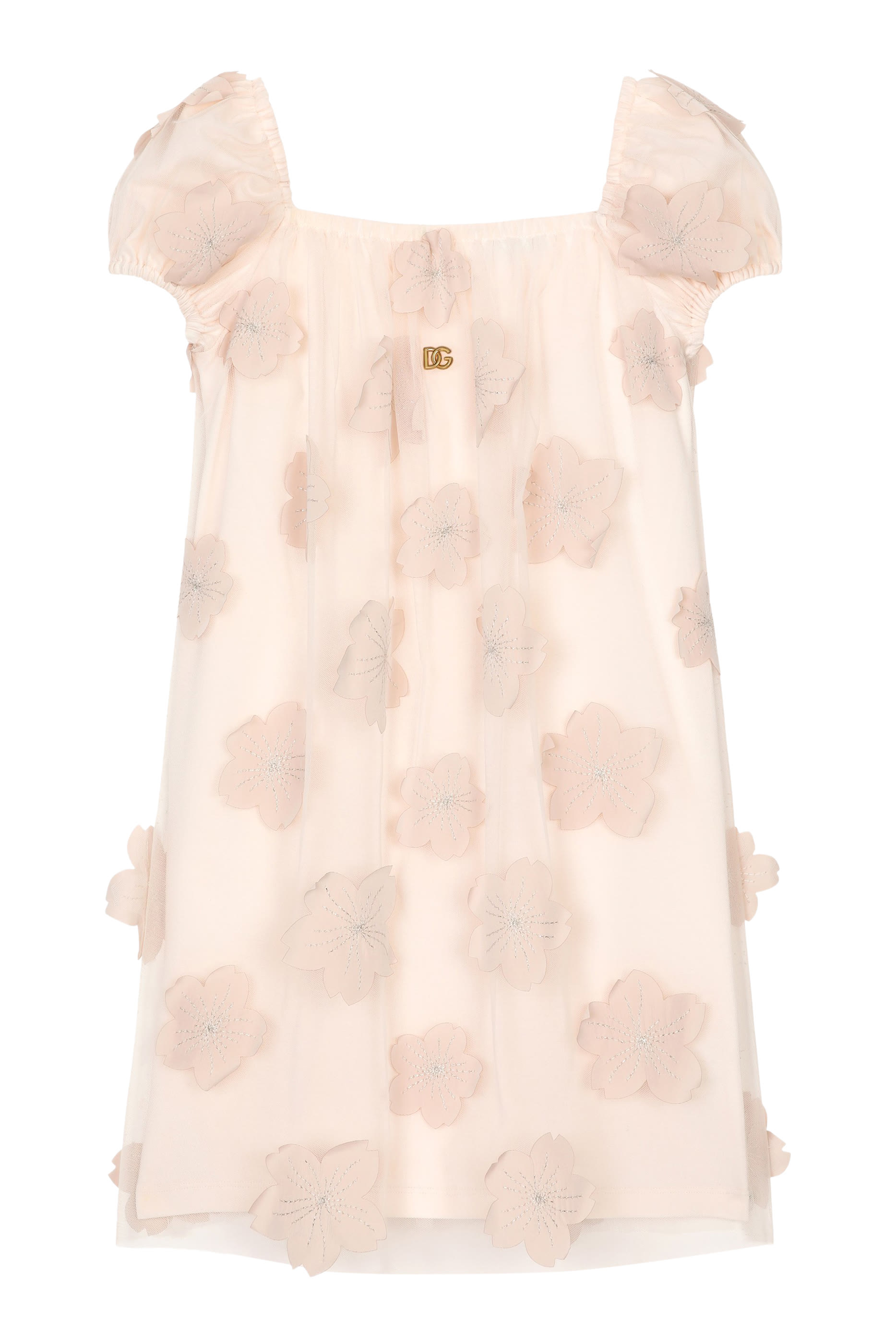 Kids Short-Sleeved Dress with Logo