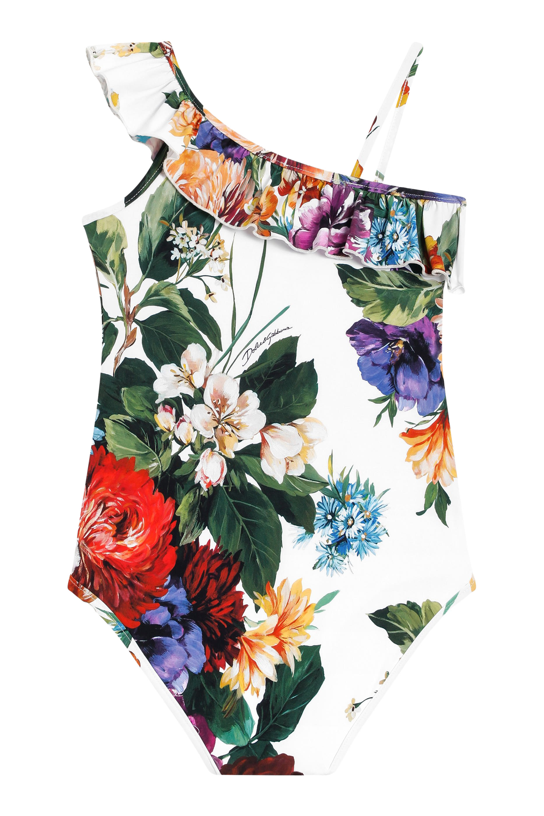 Kids Floral Print One-Piece Swimsuit