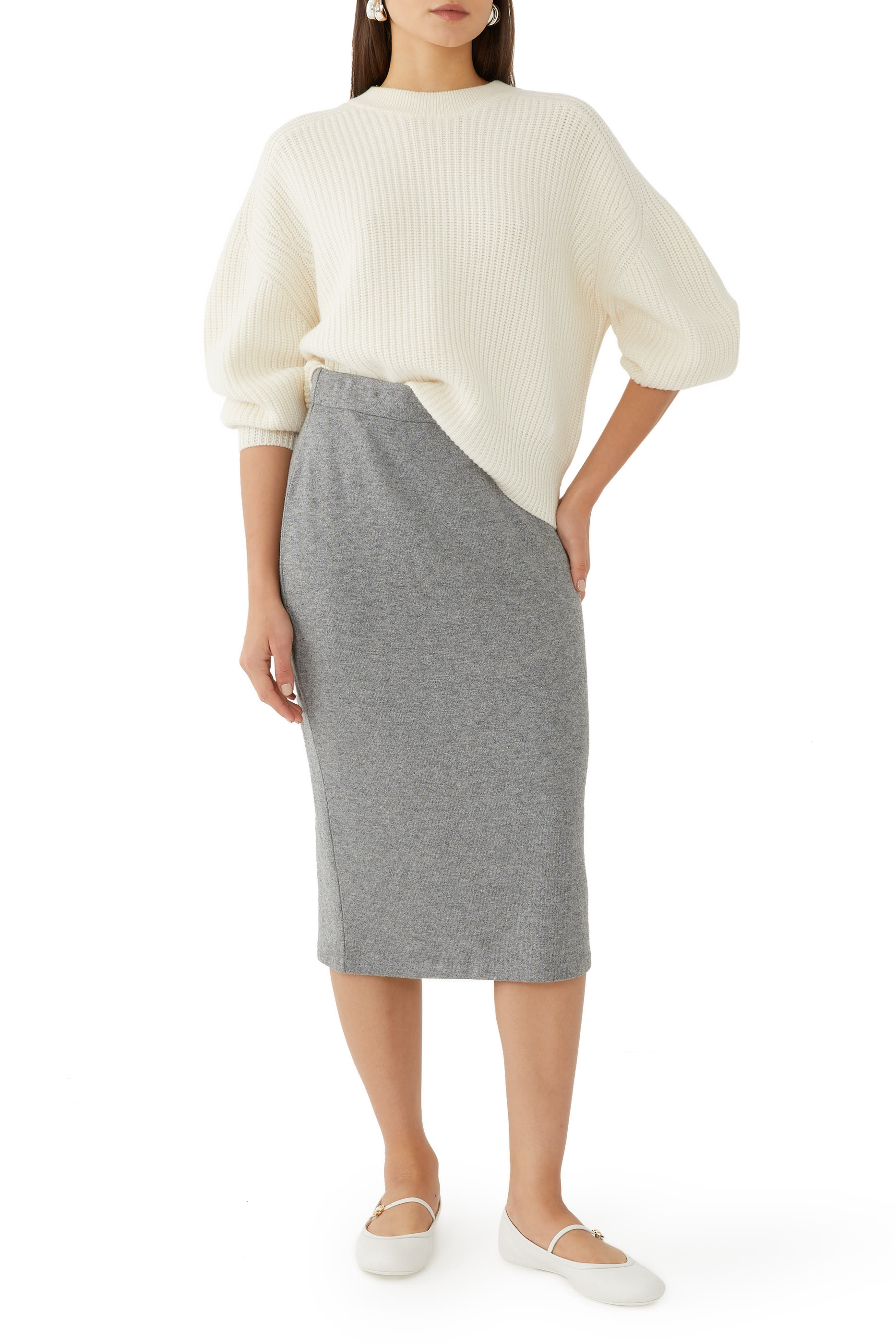 Carla Leather Ribbon Strap Ballerinas