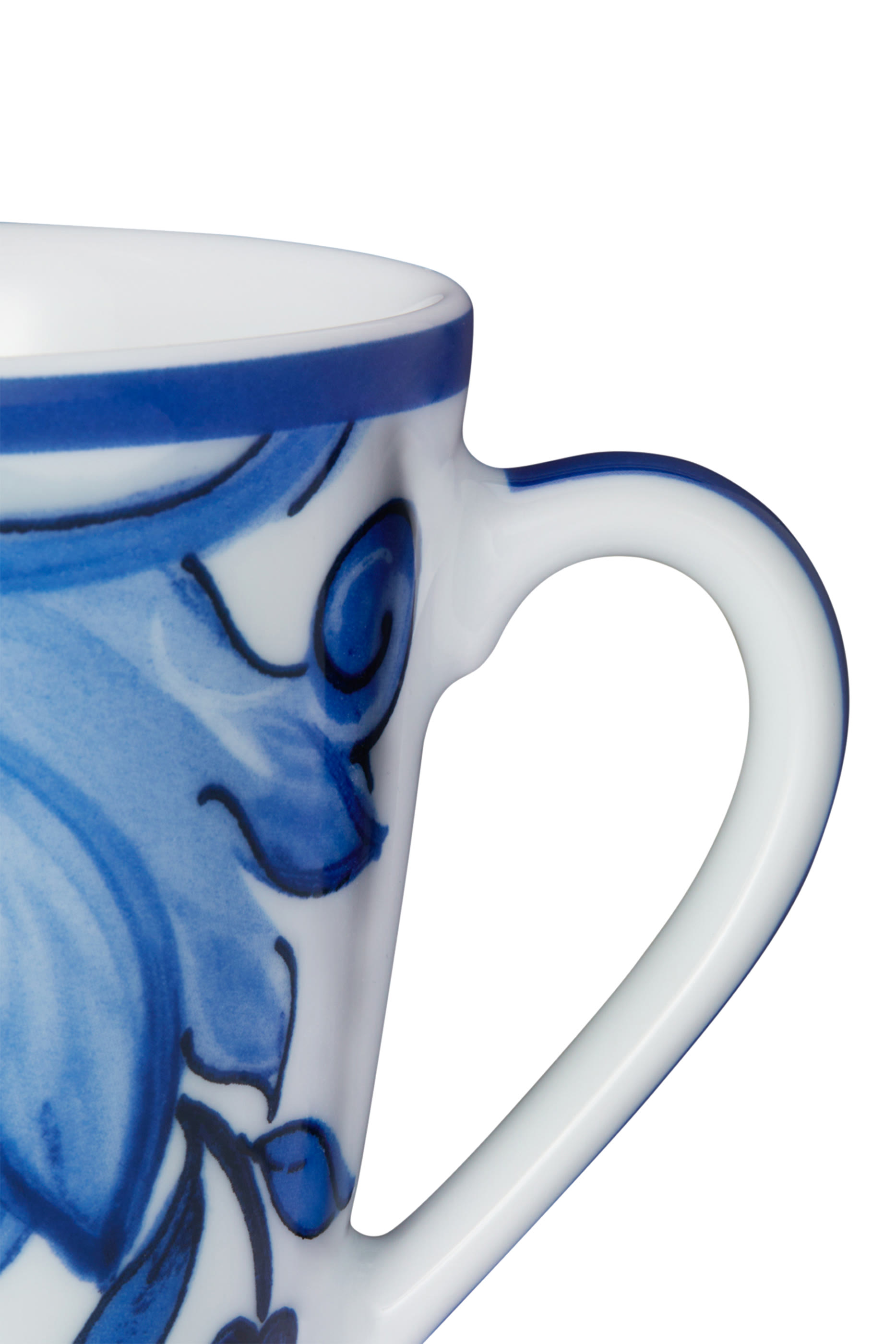Blu Mediterraneo Fiore Foglie Mug