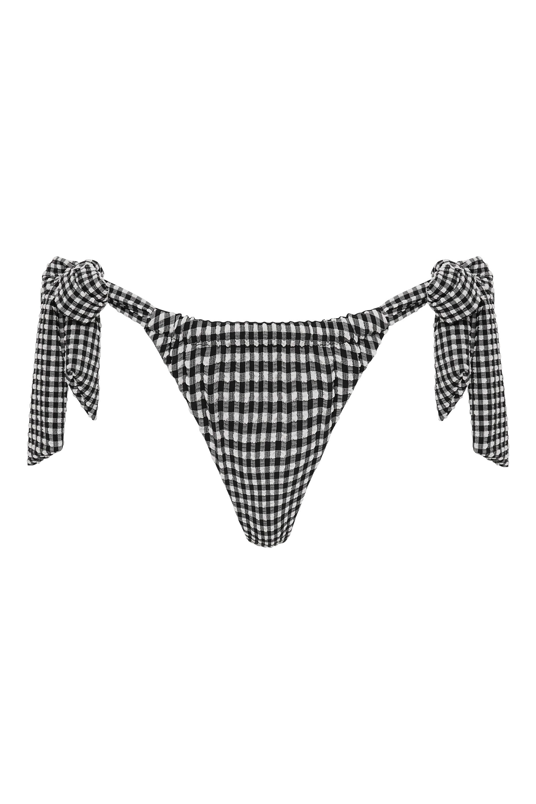 Costa Seersucker Gingham Bikini Bottom 