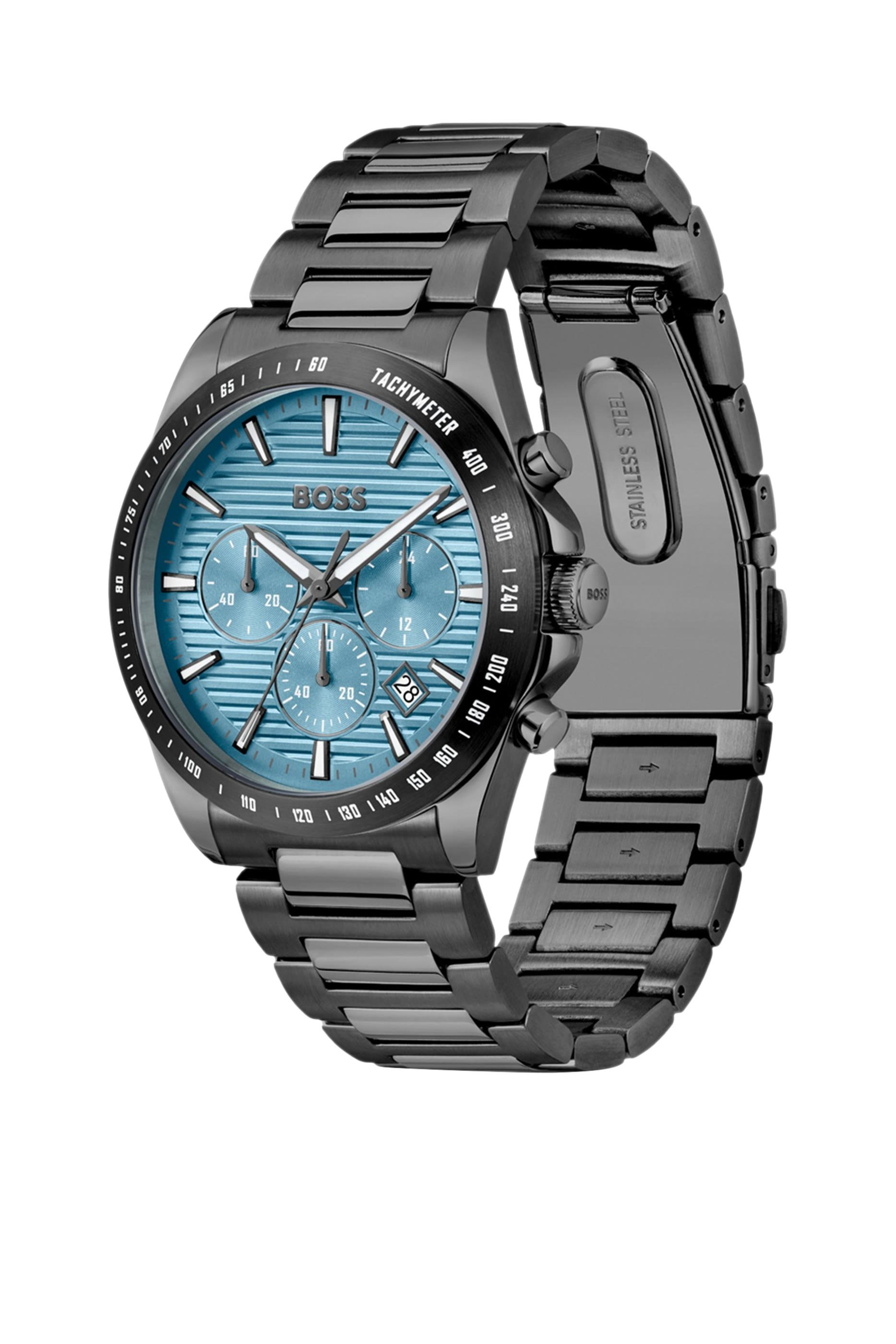 Strike Grey-Plated Chronograph Watch