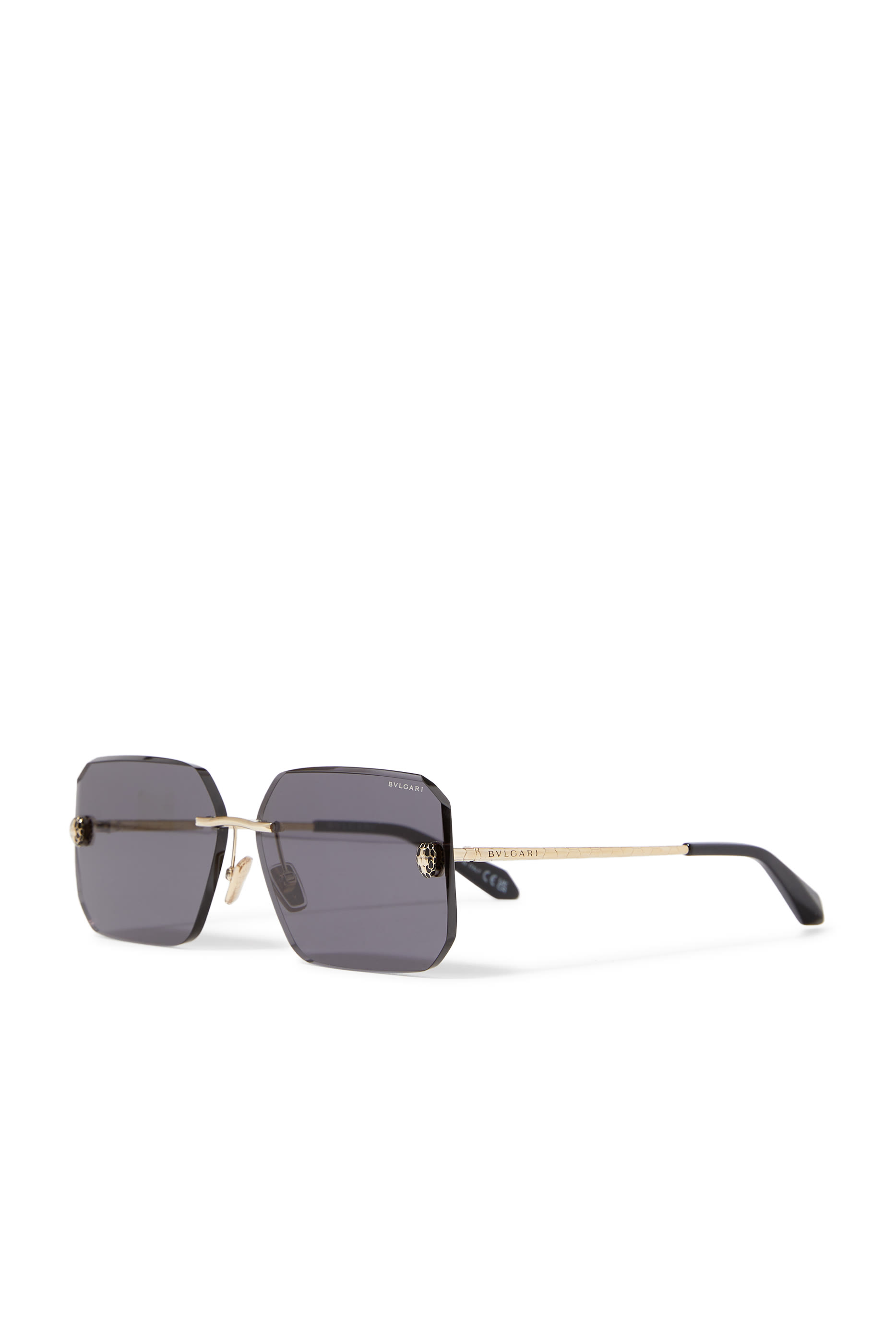 Serpenti Oversized Rimless Irregular Sunglasses