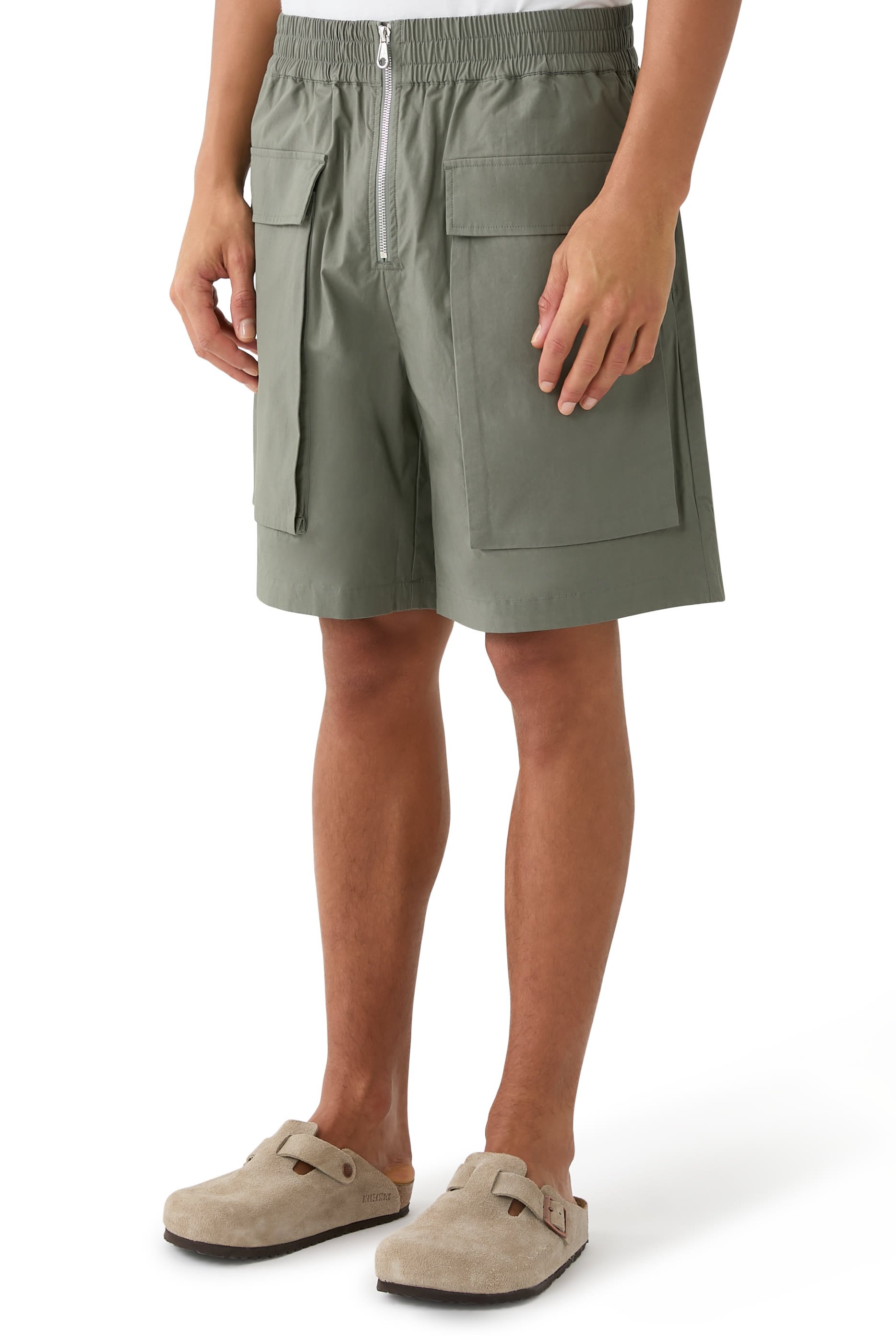 Oversized Pockets Cotton Cargo Shorts