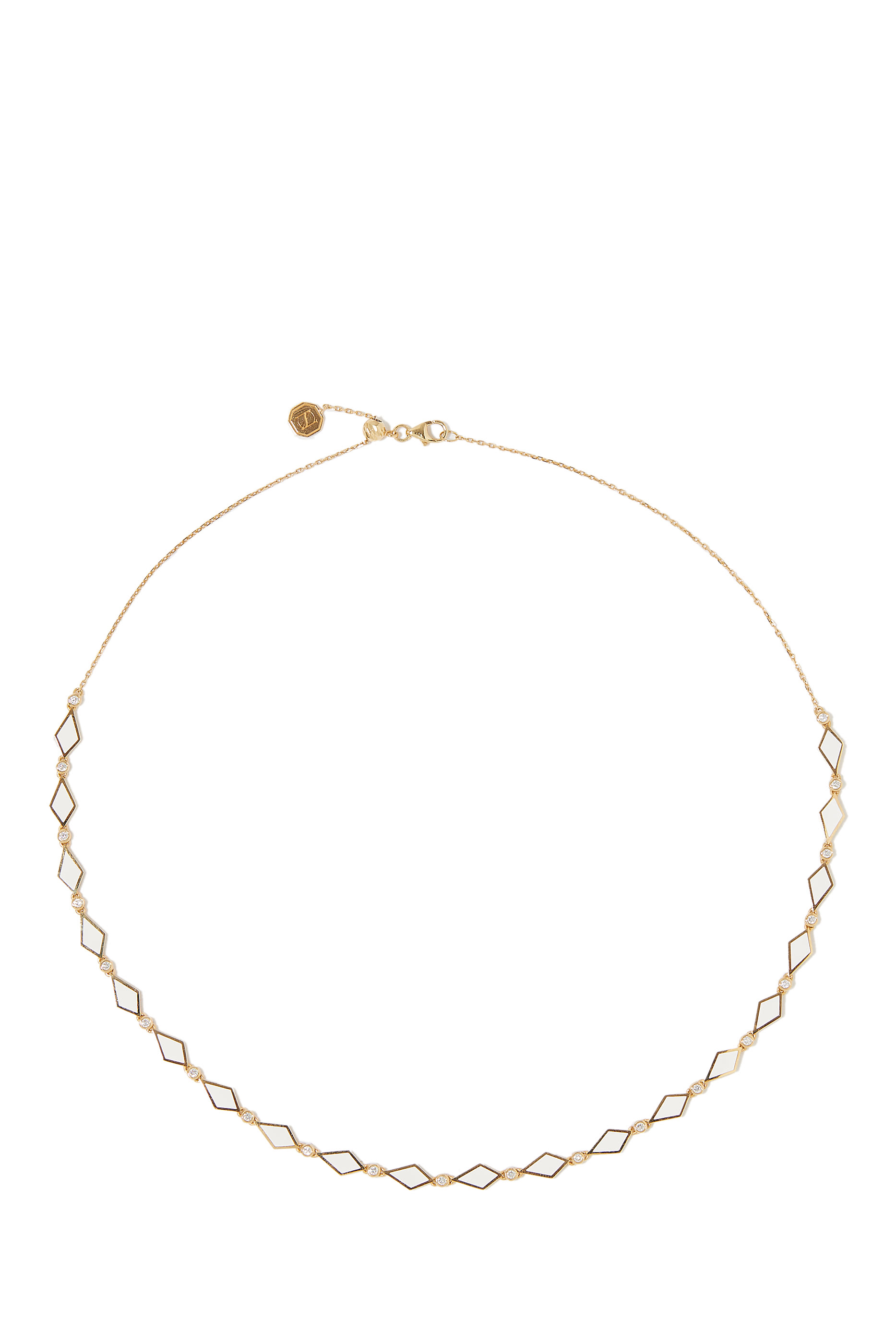 Mosaic Necklace, 18k Yellow Gold & Diamonds