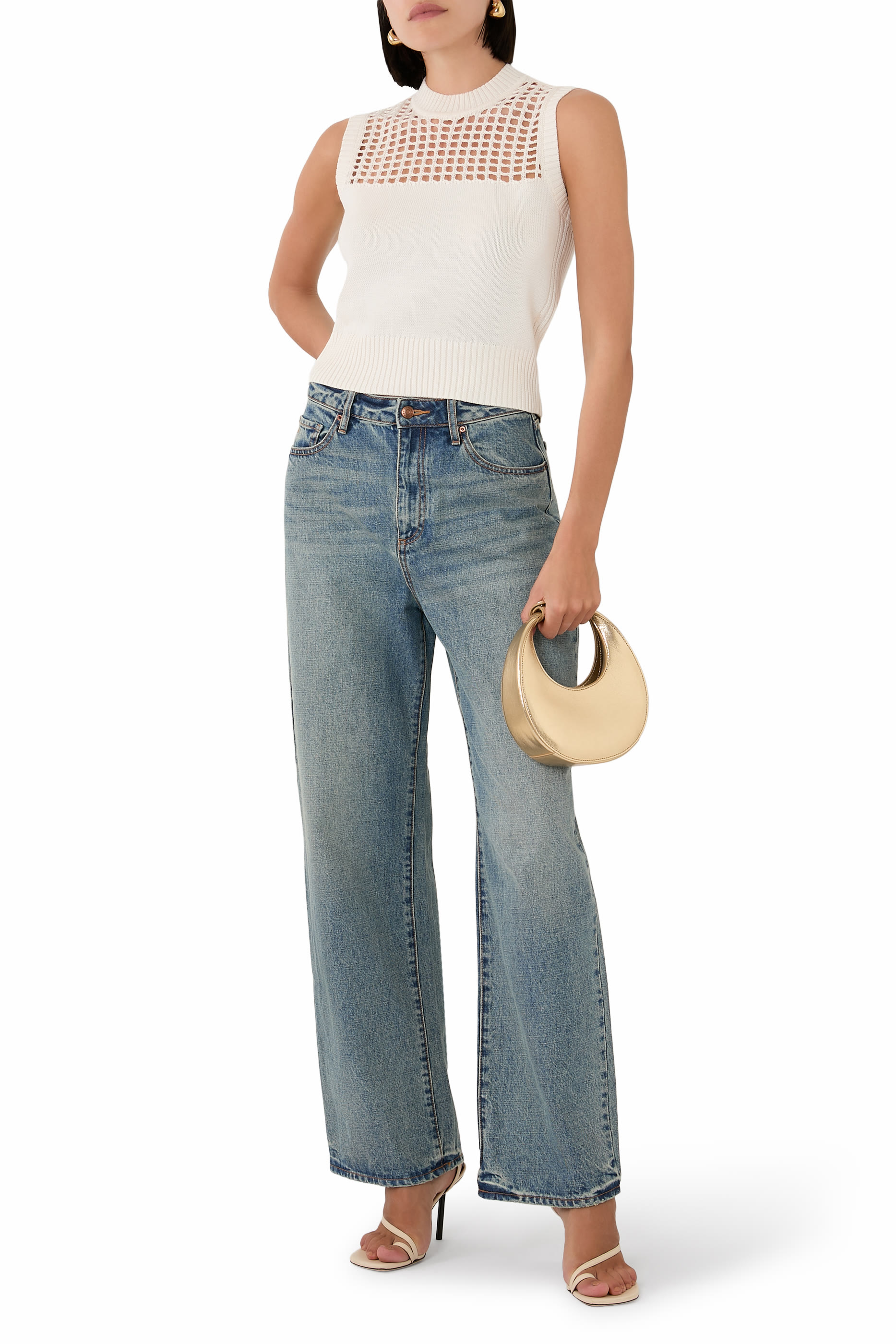 Five-Pocket Relaxed Denim Pants