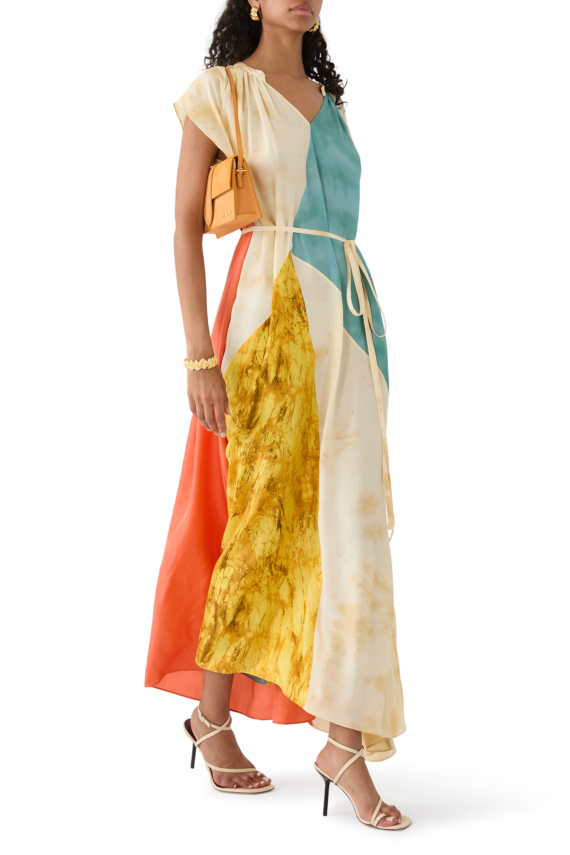 Tulipa Planchart Print Silk Dress