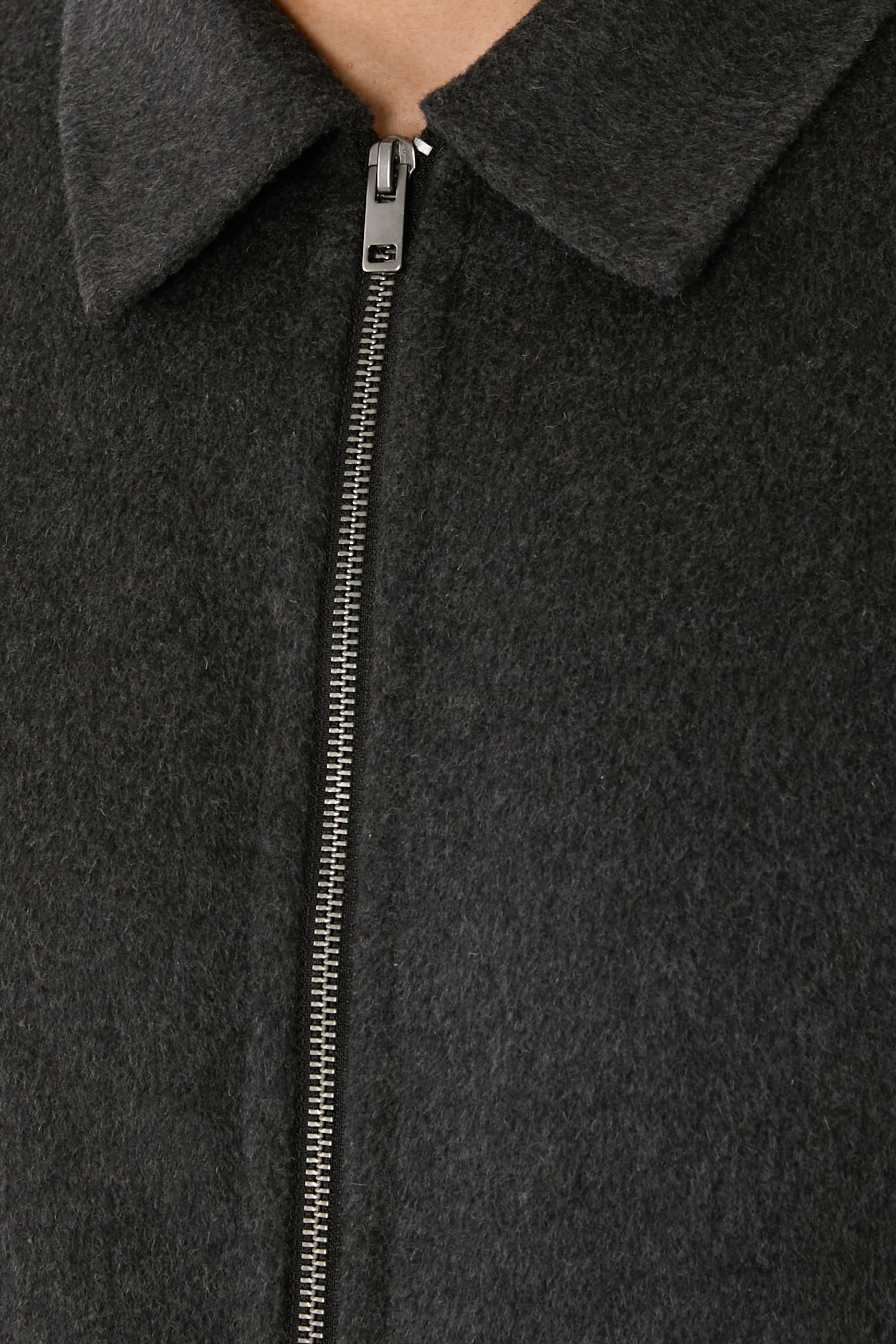 Splittable Wool-Blend Zip-Front Jacket 