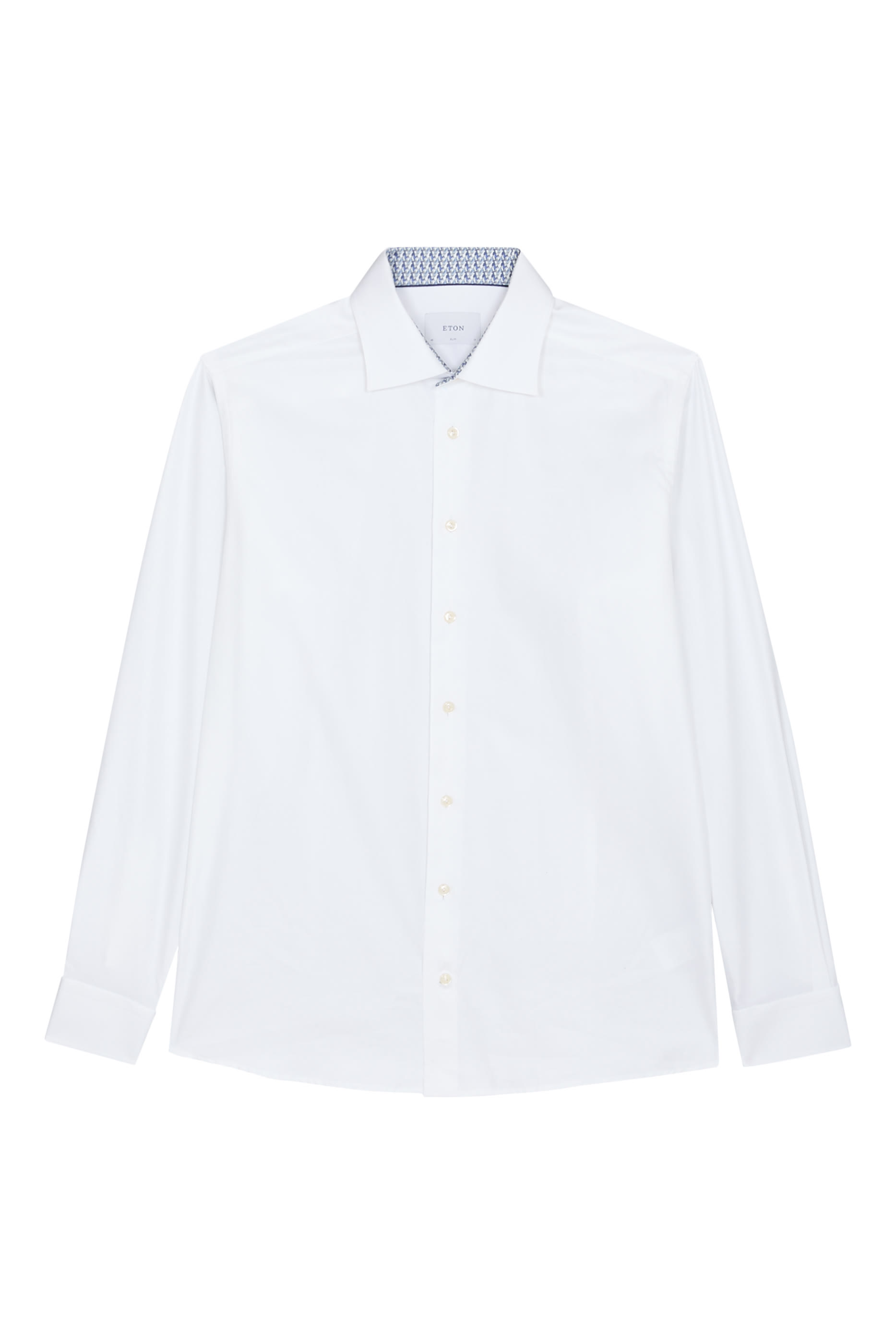 Geometric Effect Textured Twill Shirt