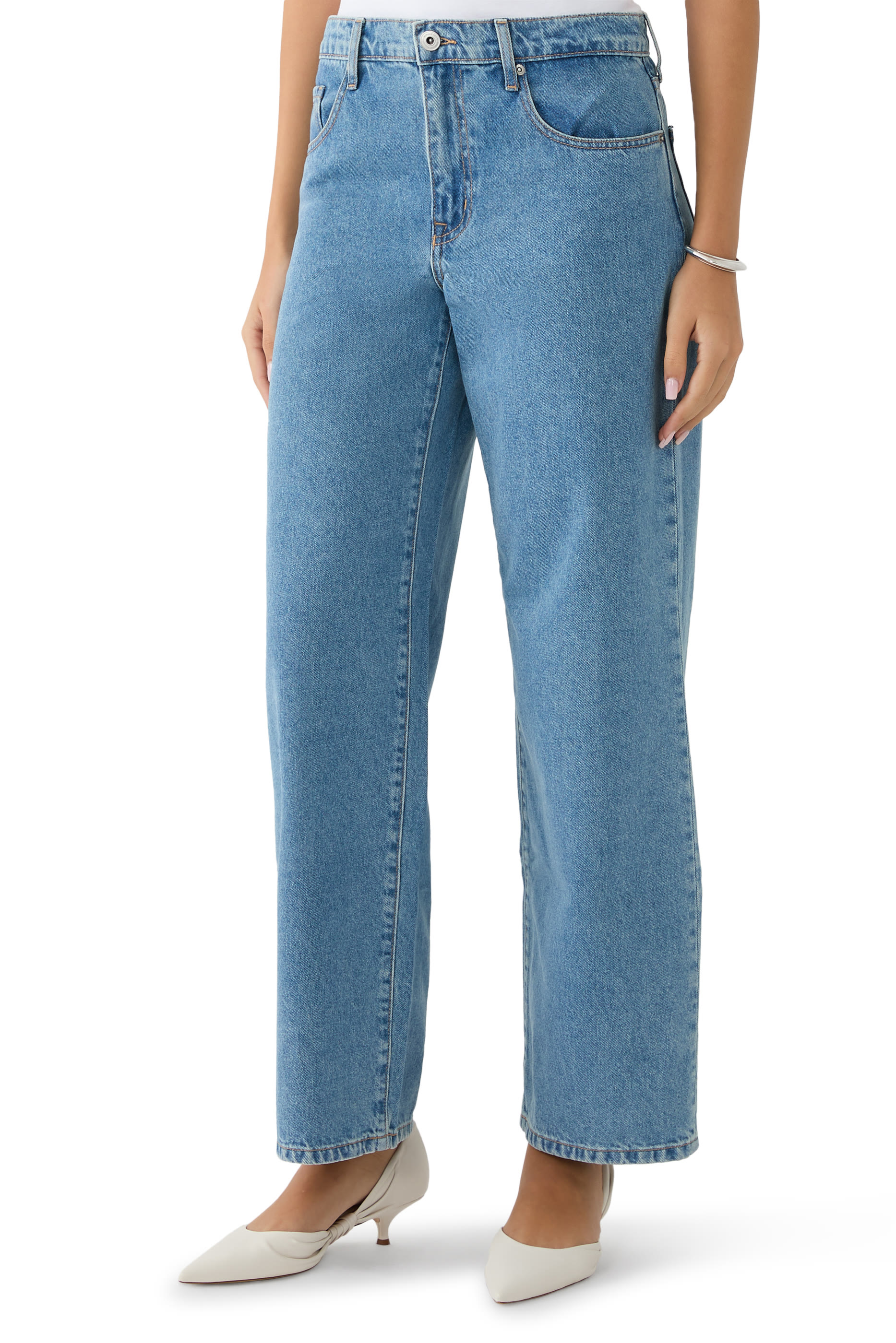 Avril Mid Slouchy Wide Leg Jeans