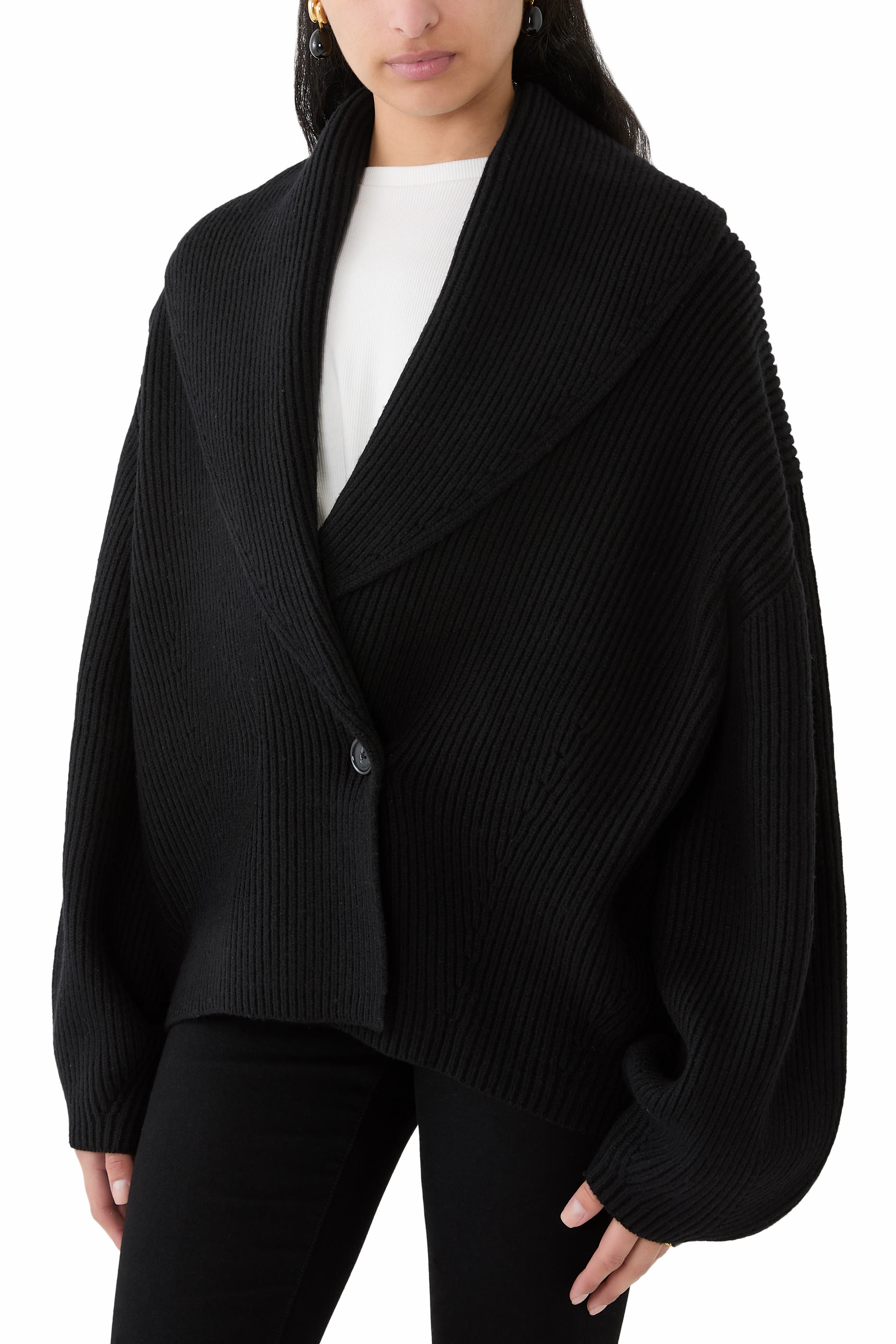 Shawl-Lapel Cardigan