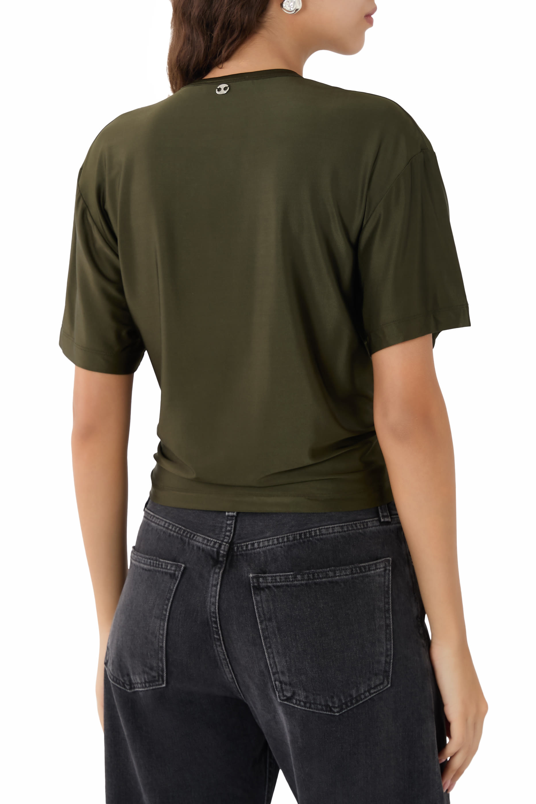 Cropped T-Shirt in Jersey