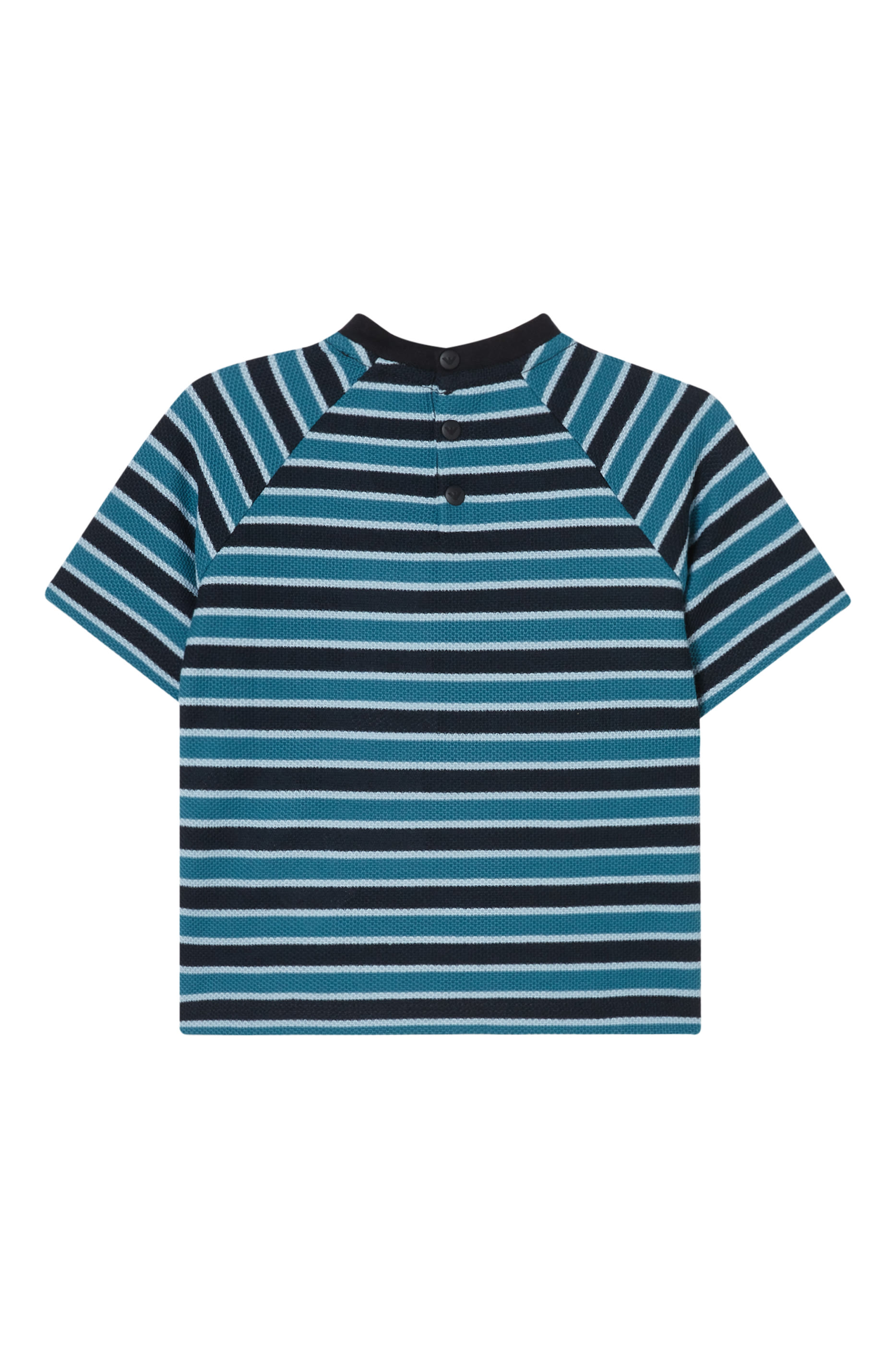 Kids Striped Eagle Logo T-Shirt