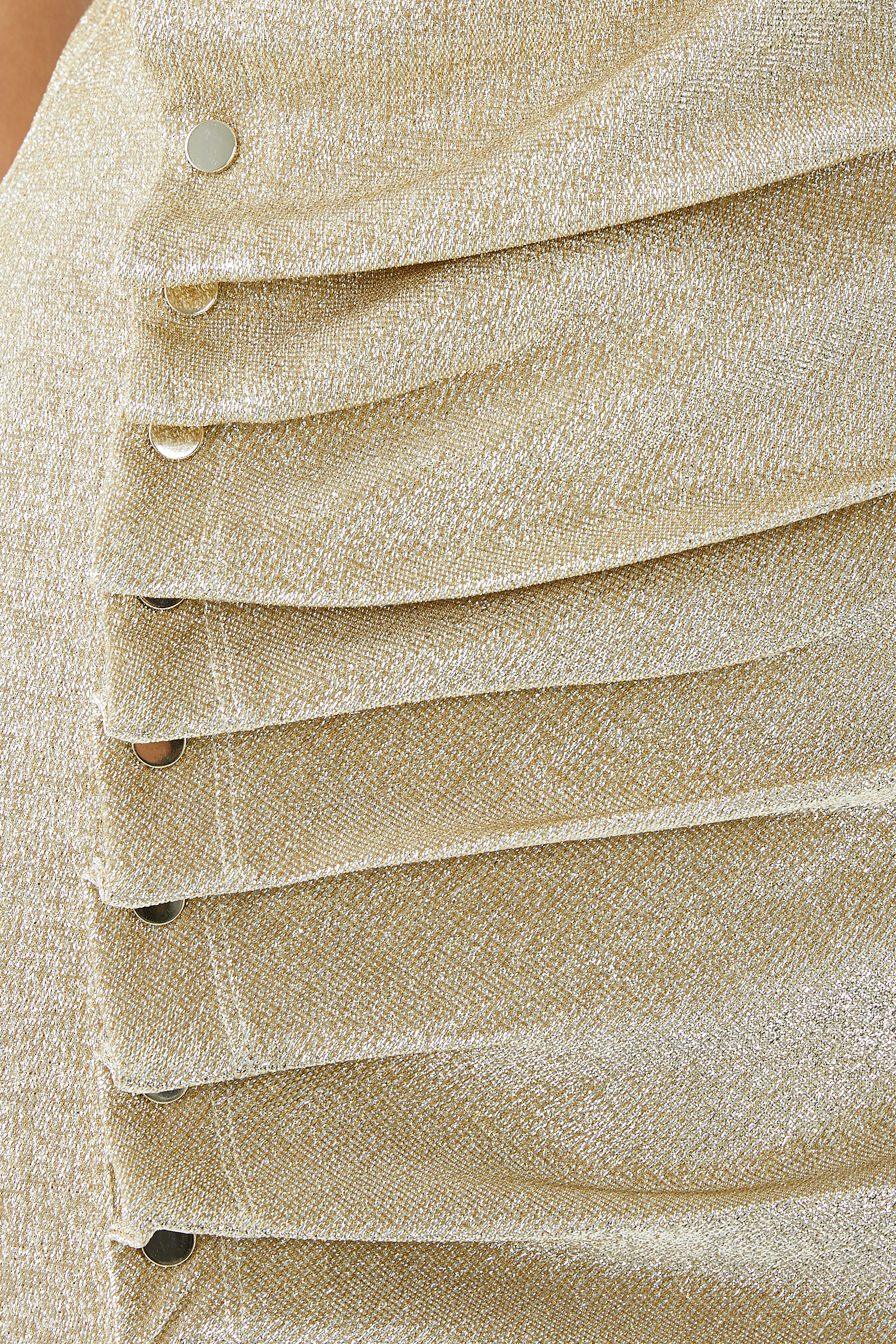 Asymmetric Ruched Lam&eacute; Mini Dress