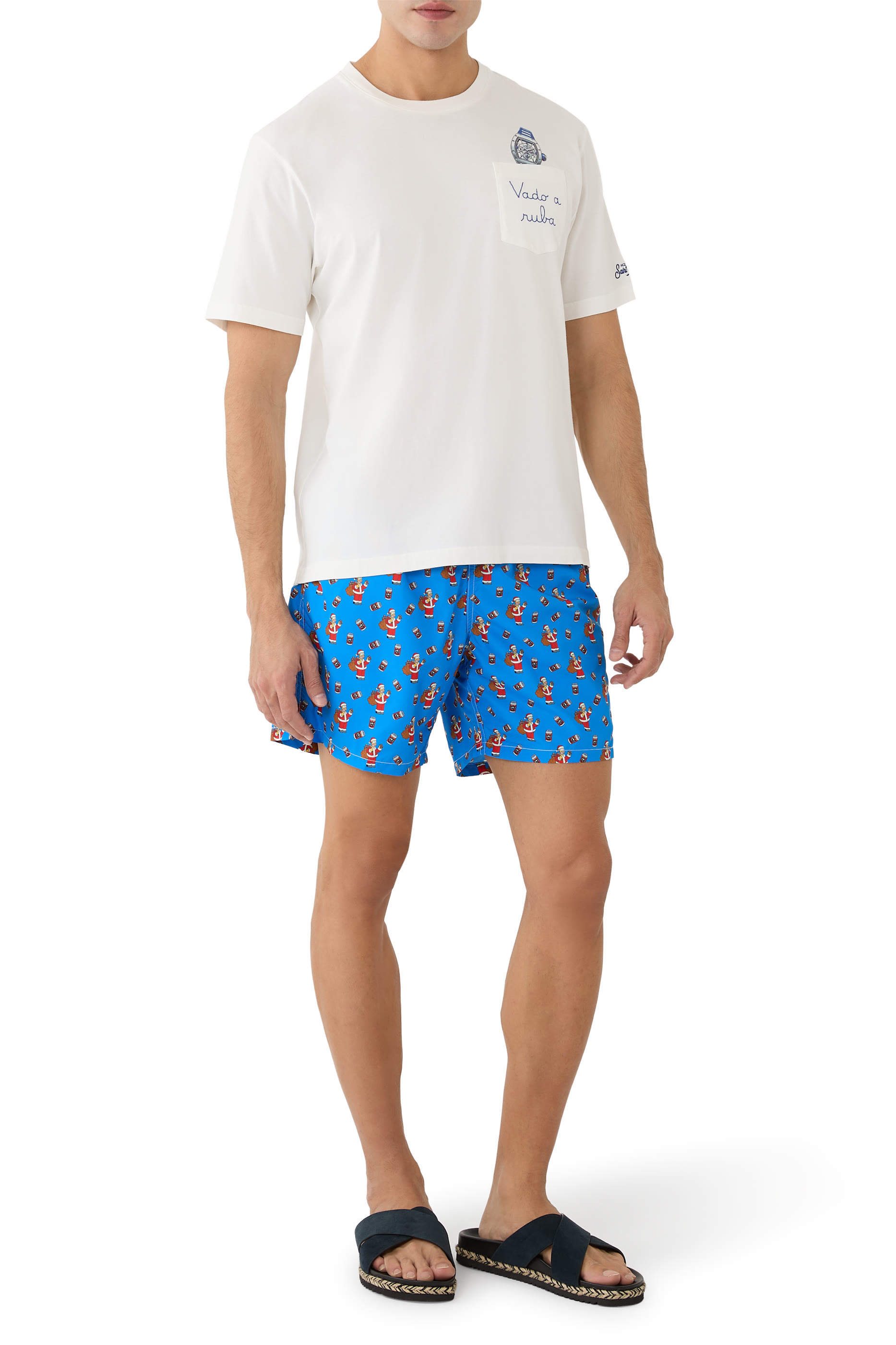 Fantasy Homer Santa Swim Shorts