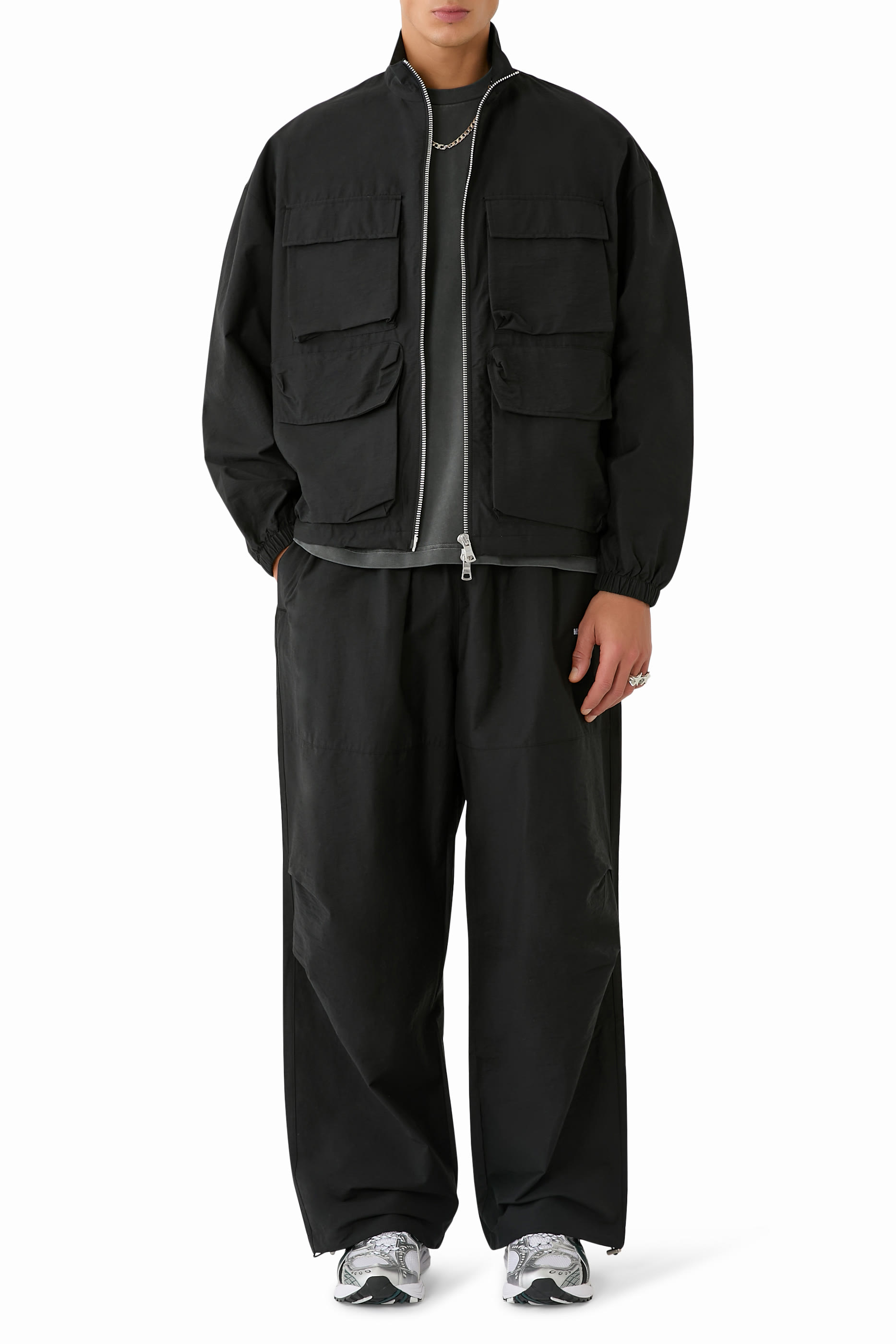  Washed Cotton Nylon Parachute Pants