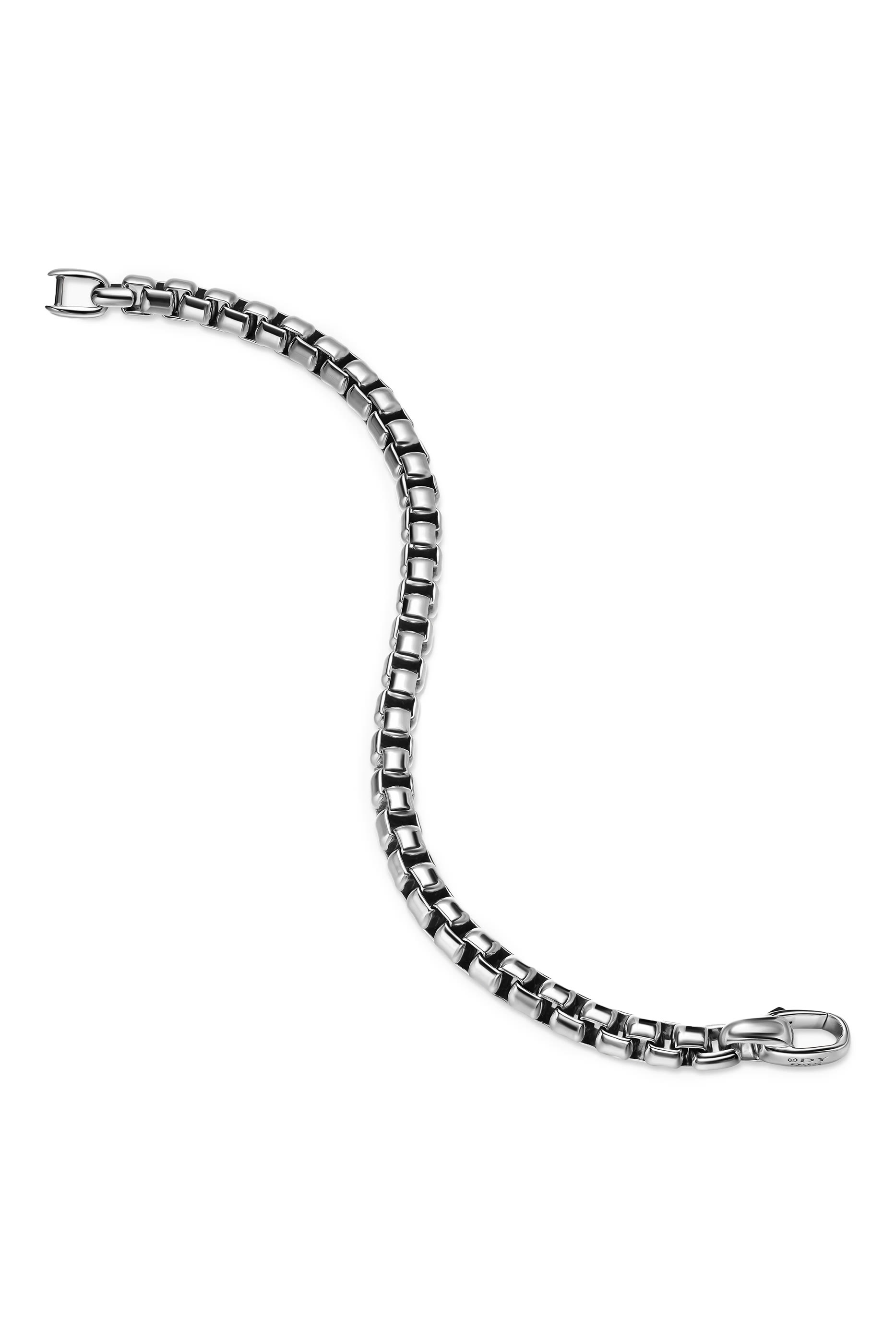 Extra-Large Box Sterling Silver Chain Bracelet