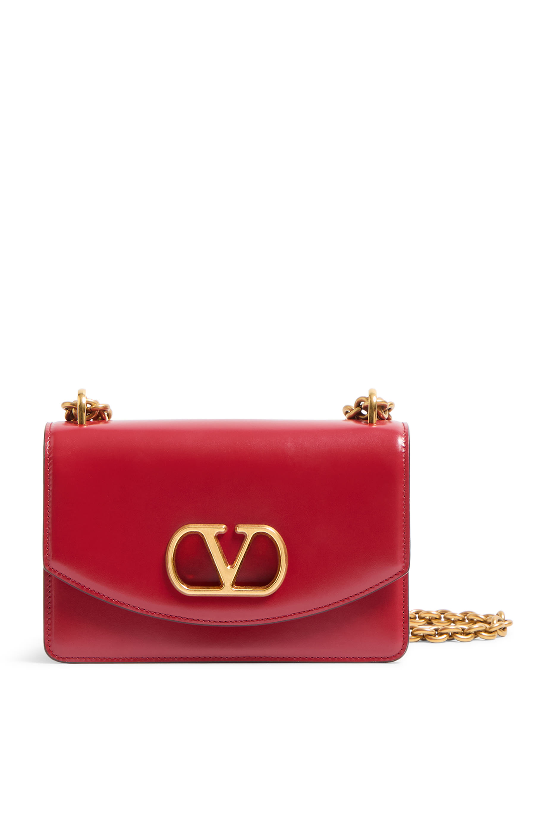 Vain Small Shoulder Bag in Shiny Calfskin Leather