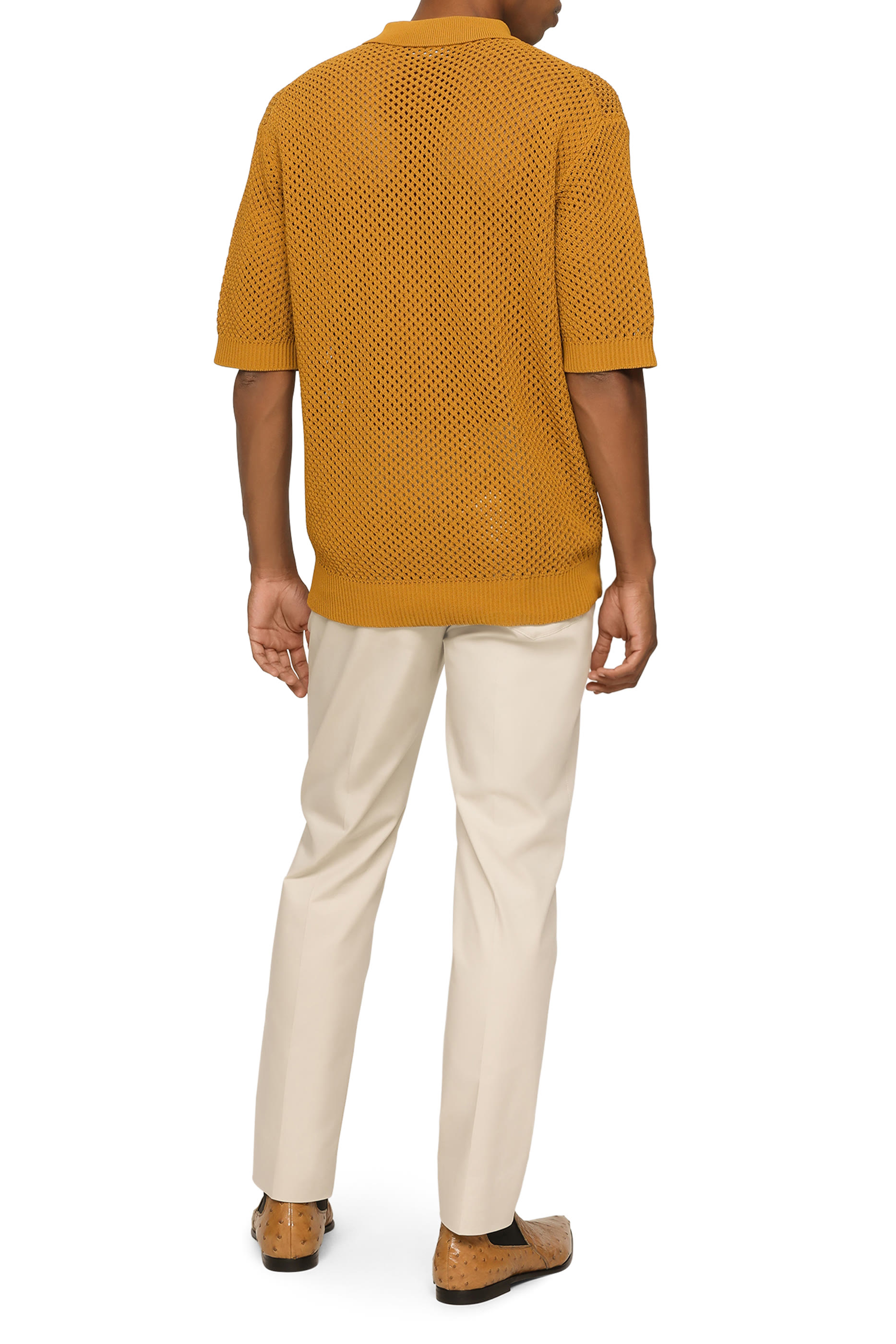 Logo Tag Stretch Cotton Pants