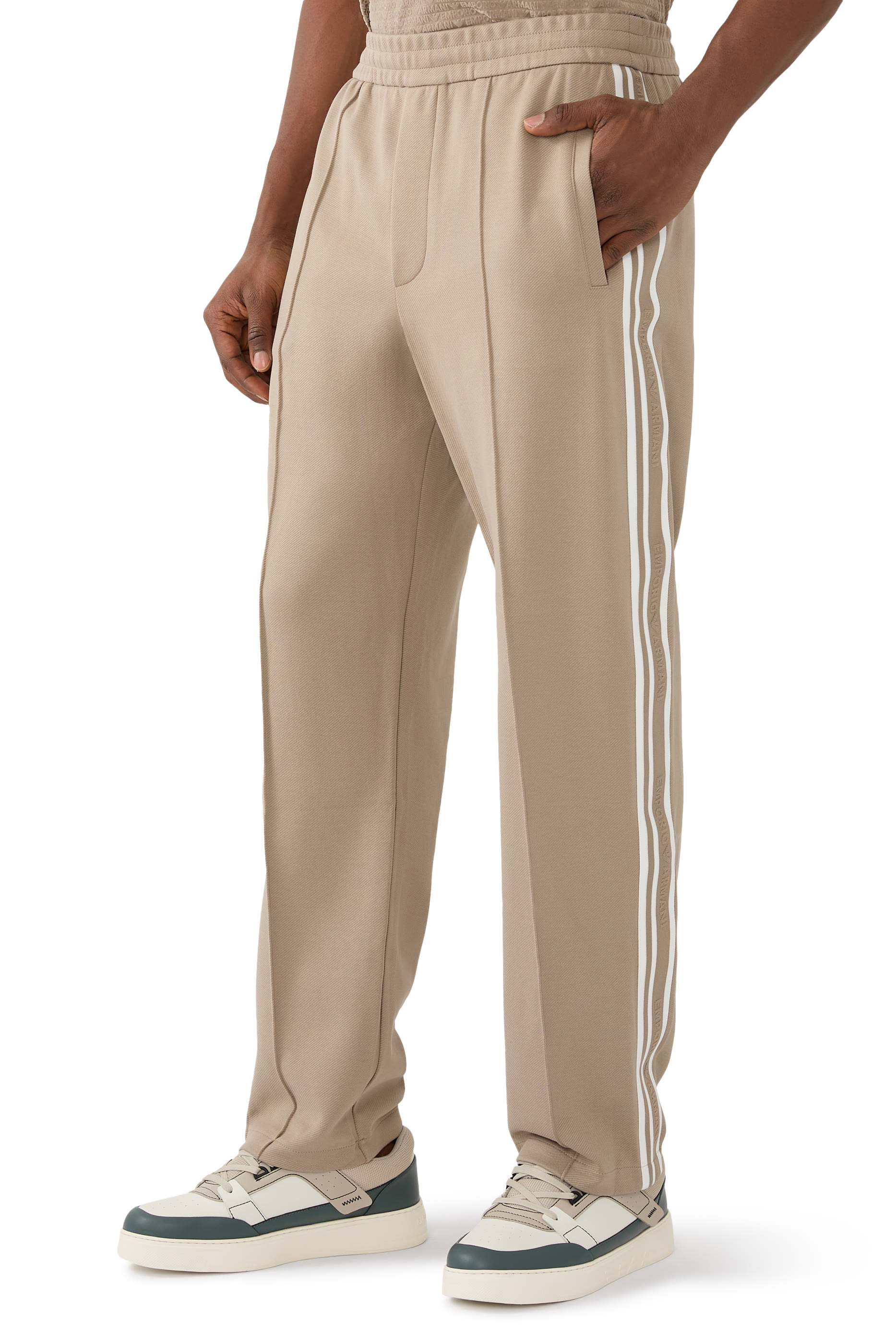 Logo Tape Double-Jersey Joggers