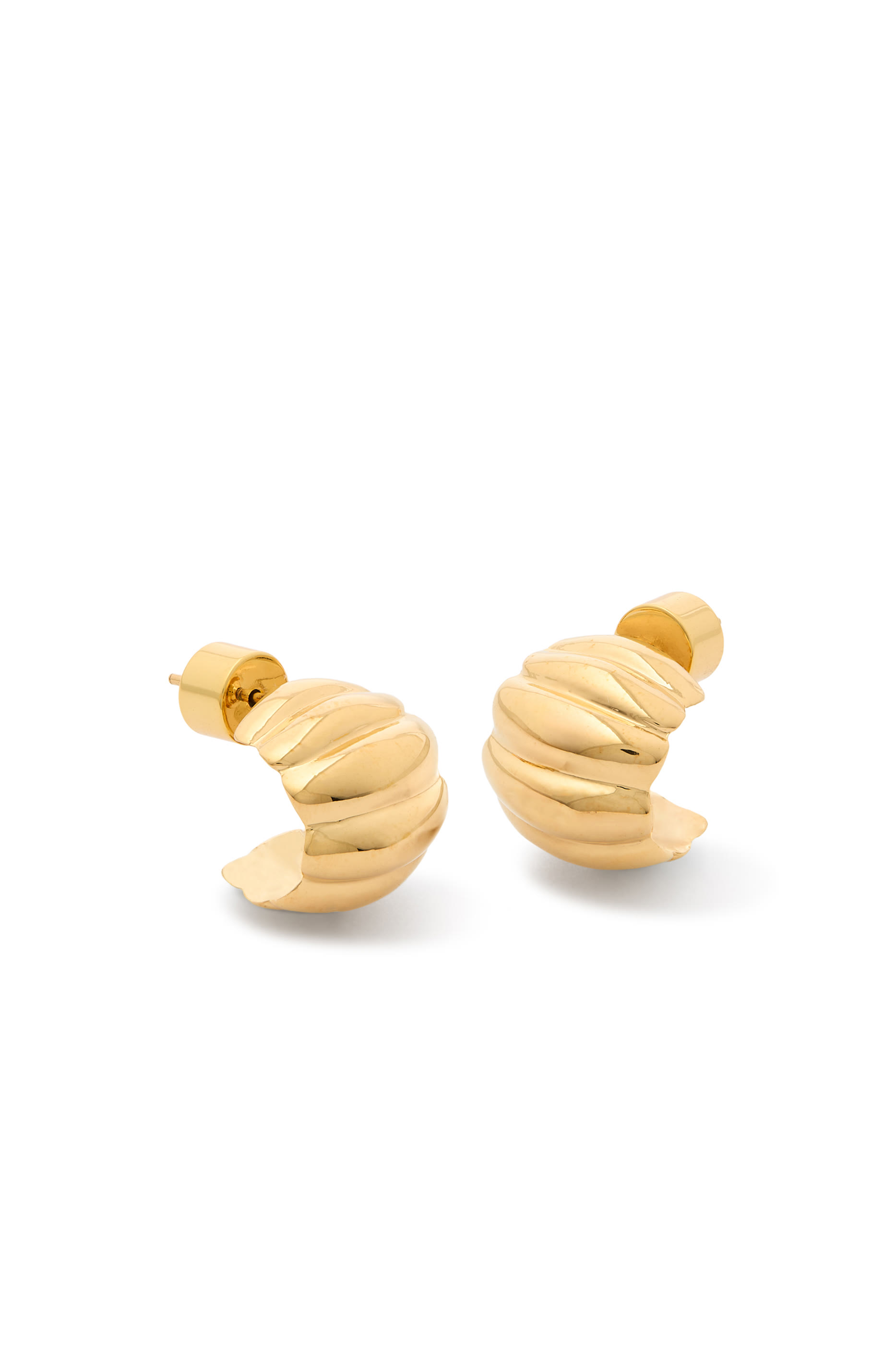 Terre Earrings, Gold-Plated Brass