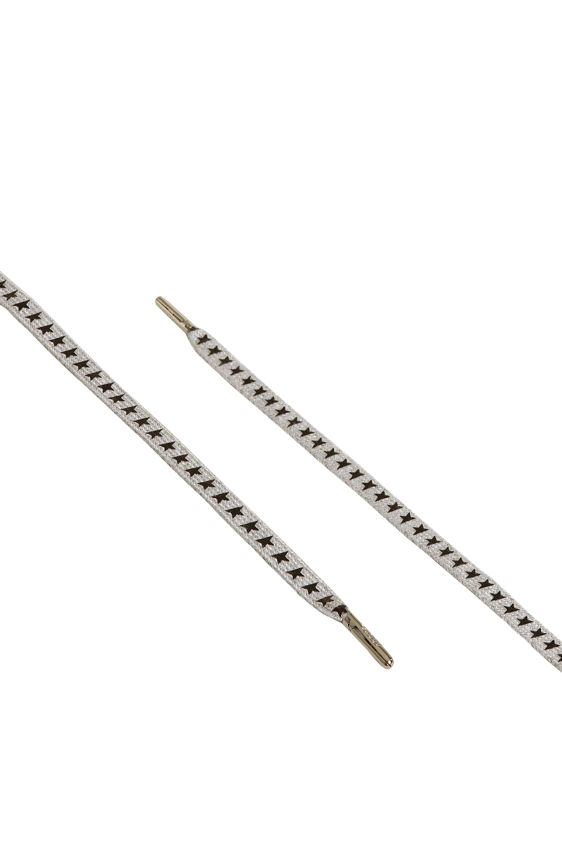 Ice-Gray Cotton Laces with Contrasting Black Stars