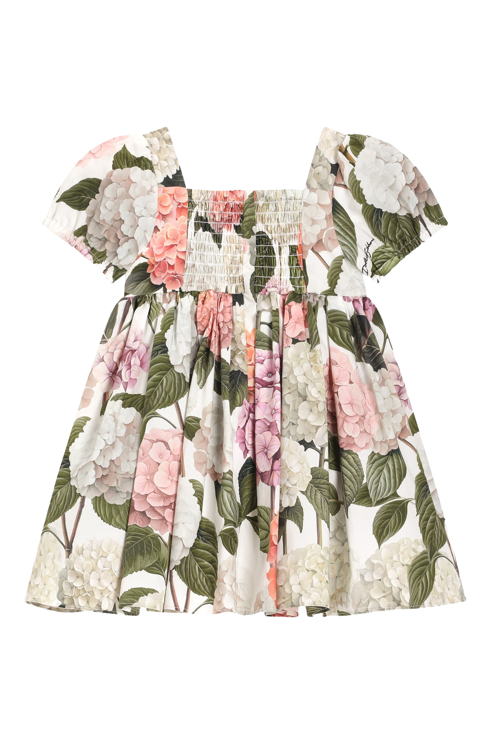 Kids Hydrangea-Print Poplin Dress