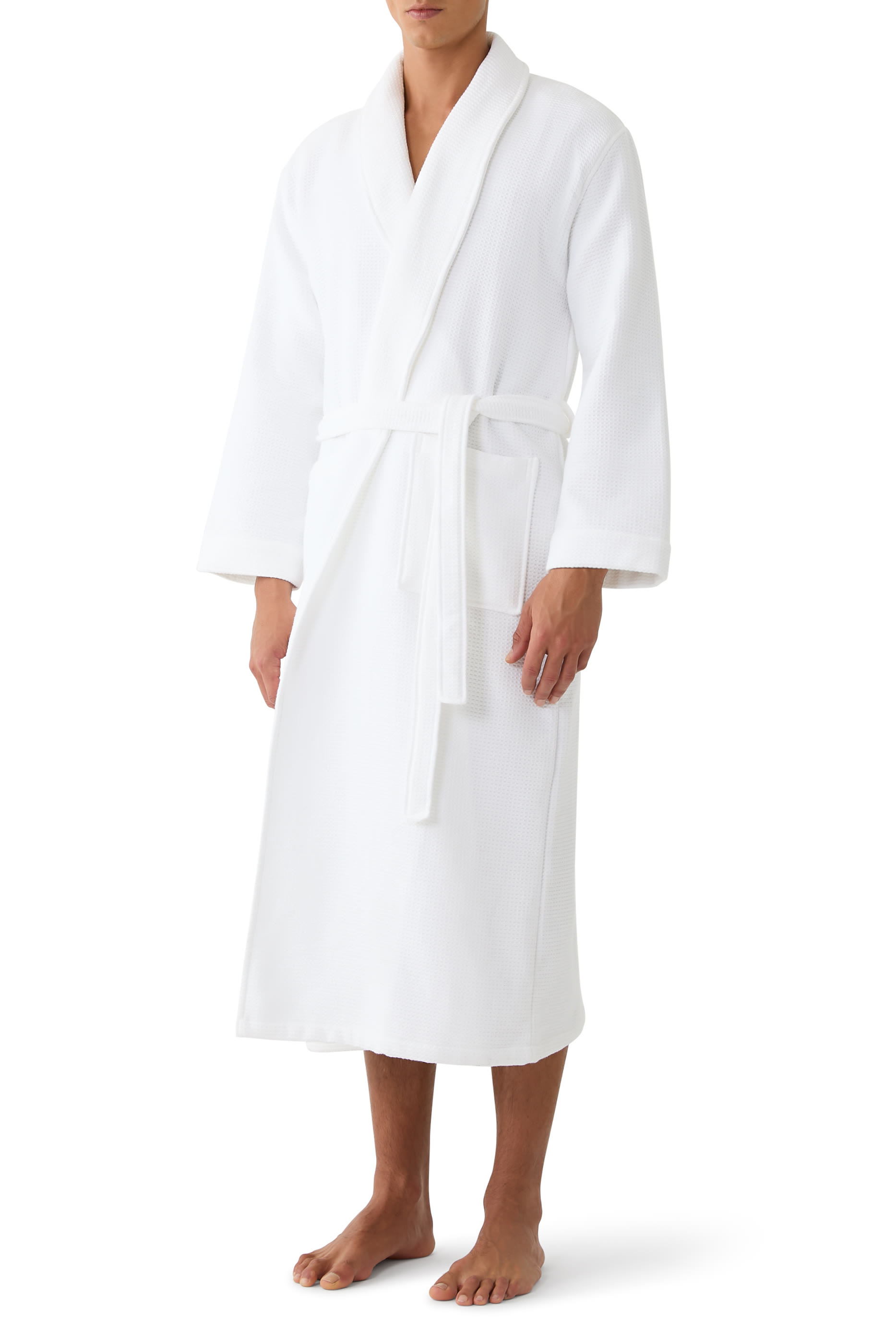 Unisex Organic Cotton Double Faced Waffle Robe