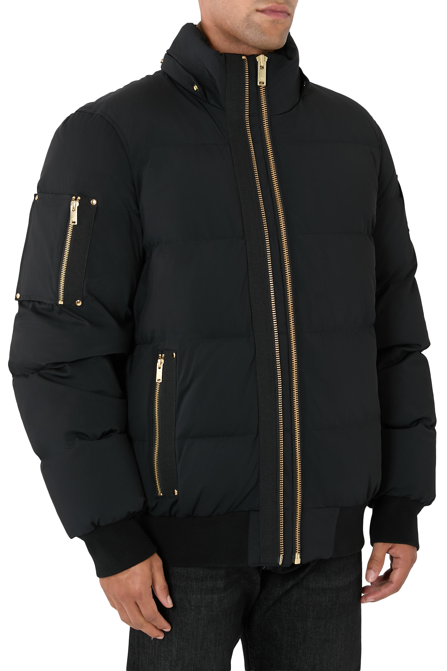 Stagg Shearling-Trimmed Down Bomber Jacket