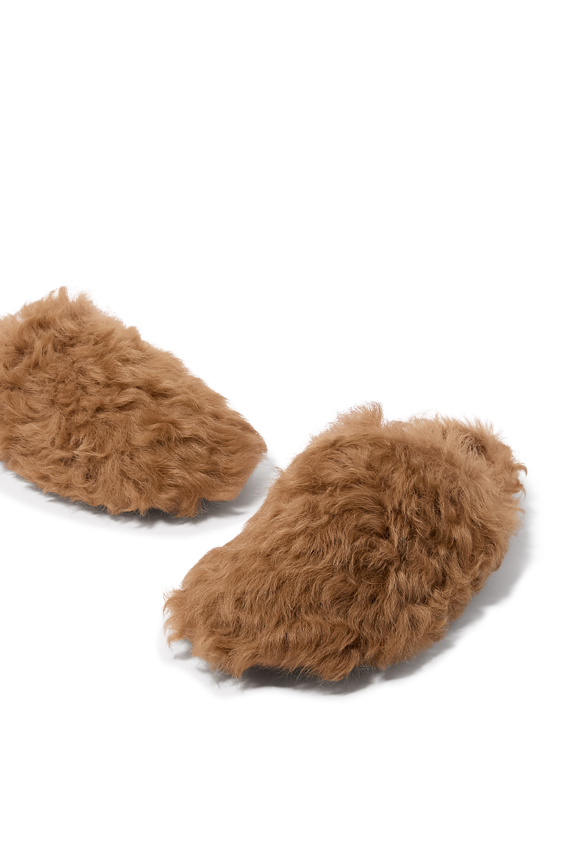 Round-Toe Wool Mules