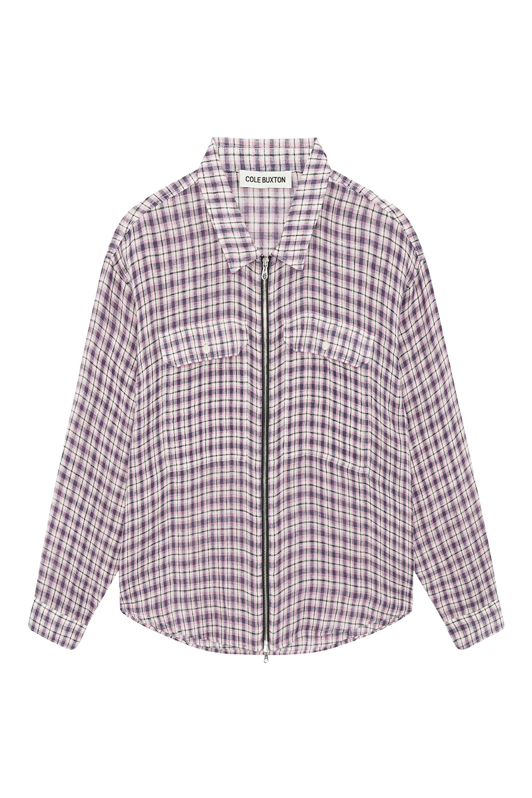  Linen Flannel Zipped Shirt 