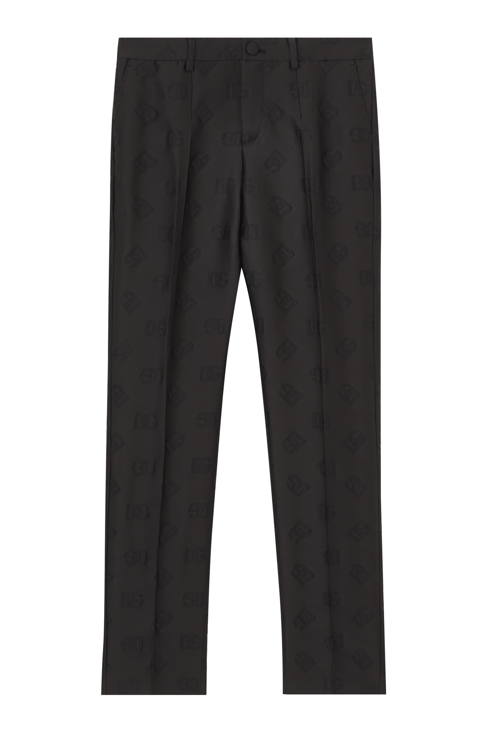 Kids Silk Logo Jacquard Pants
