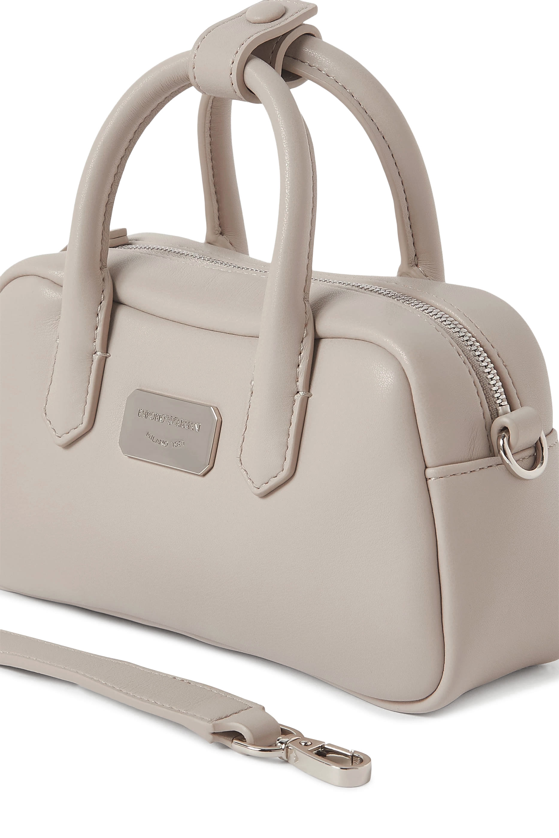 XS Logo Leather Tote Bag