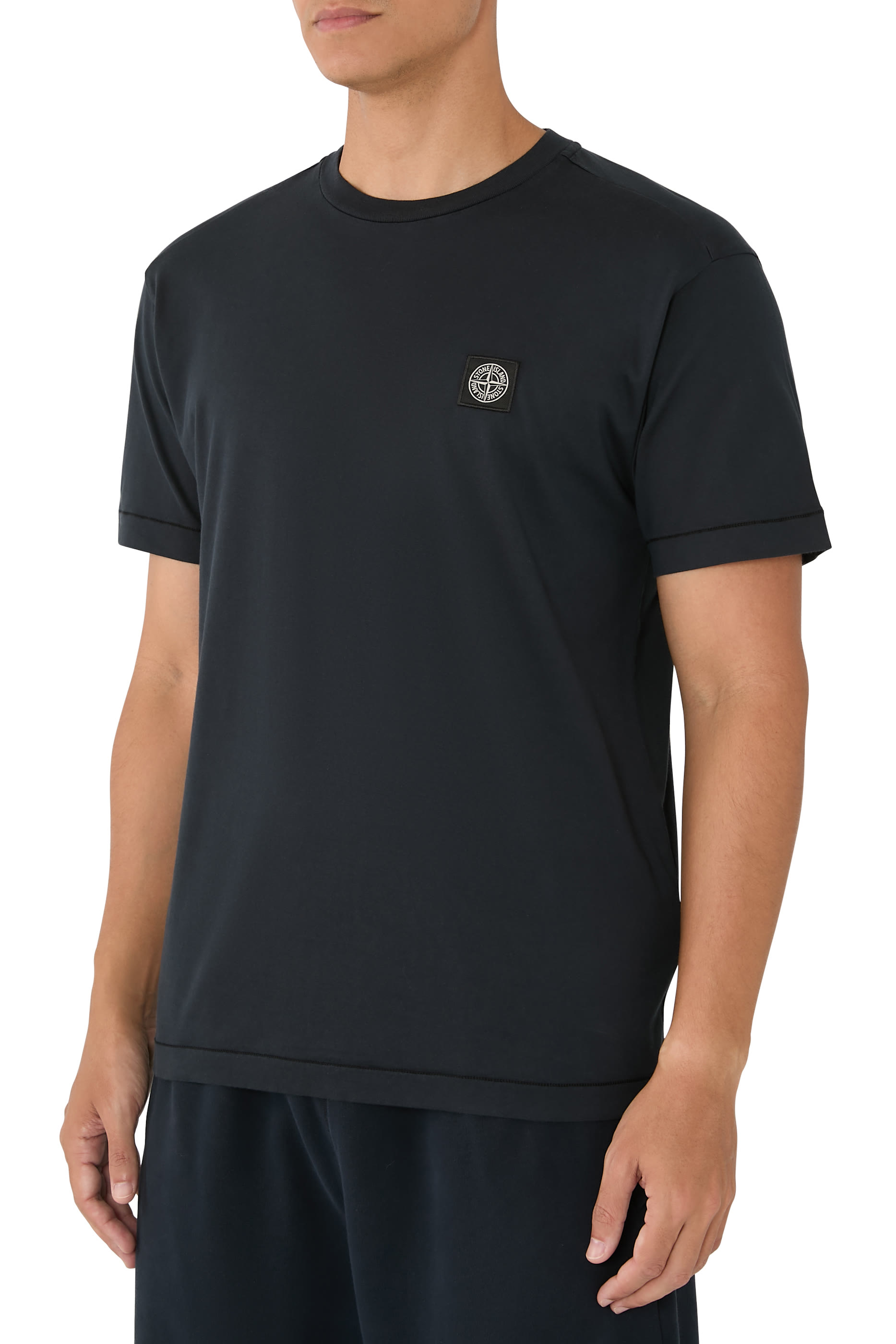 Compass Logo Patch Slim-Fit T-Shirt
