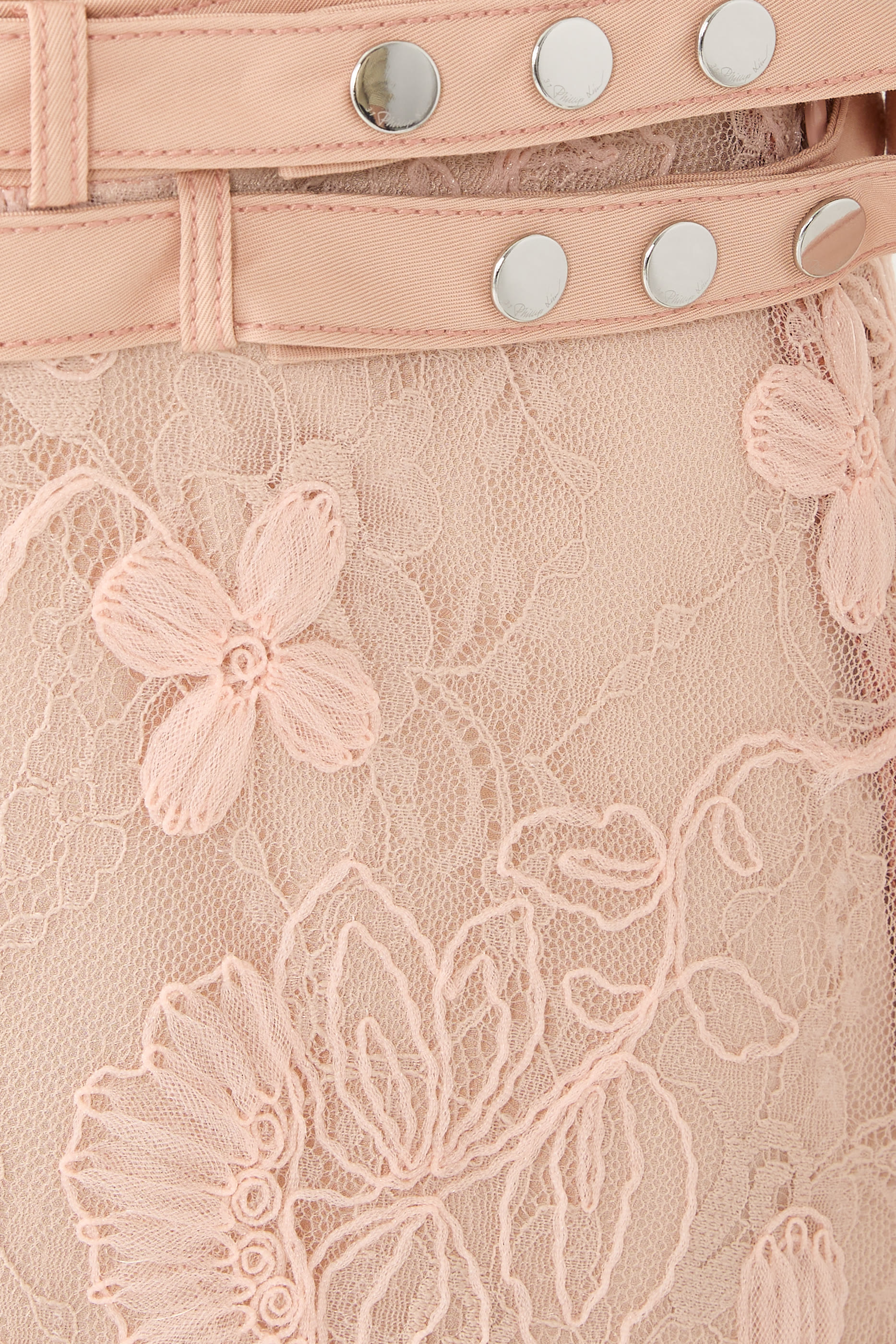  Floral Lace Midi Skirt