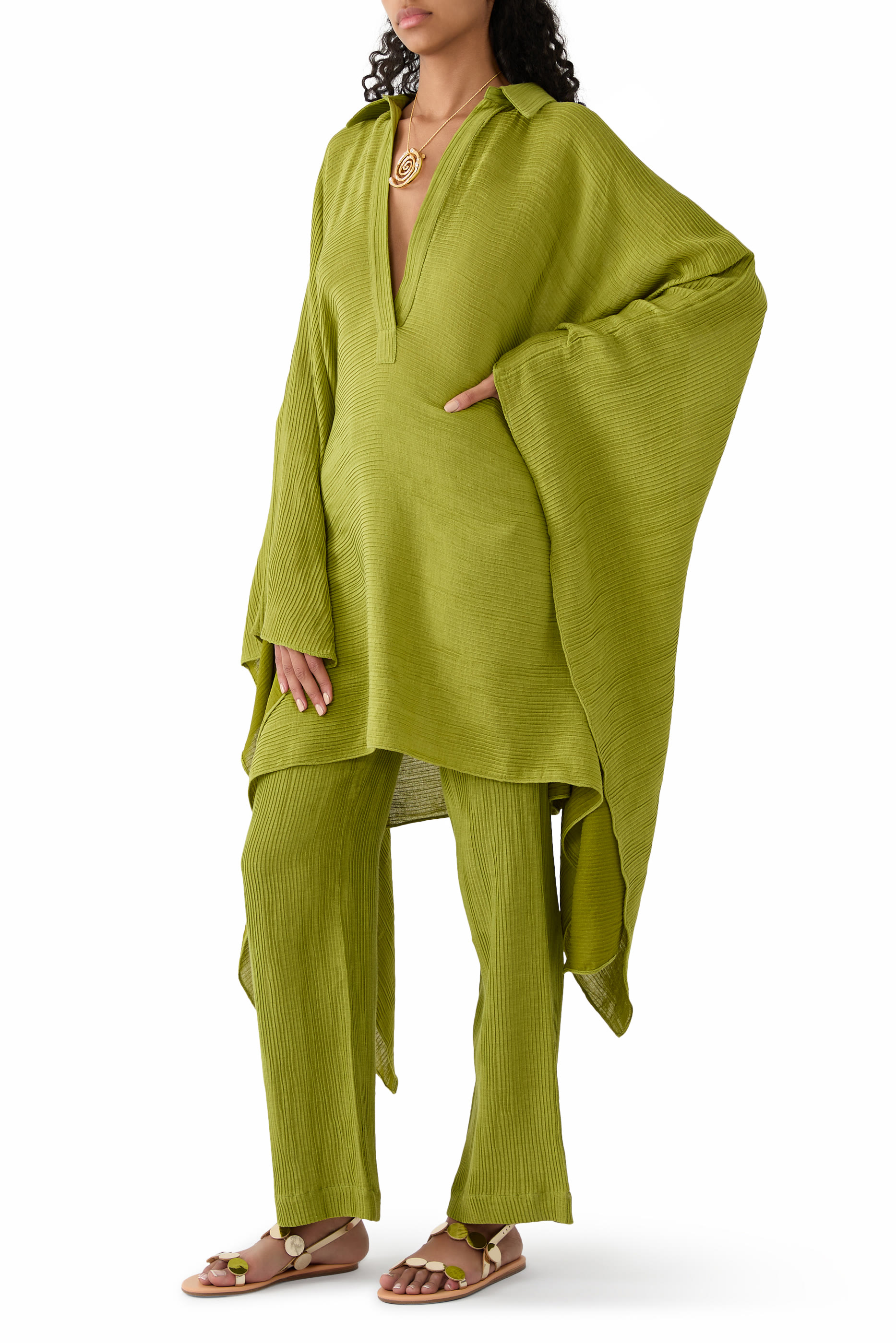 Guadalupe Pleated Kaftan