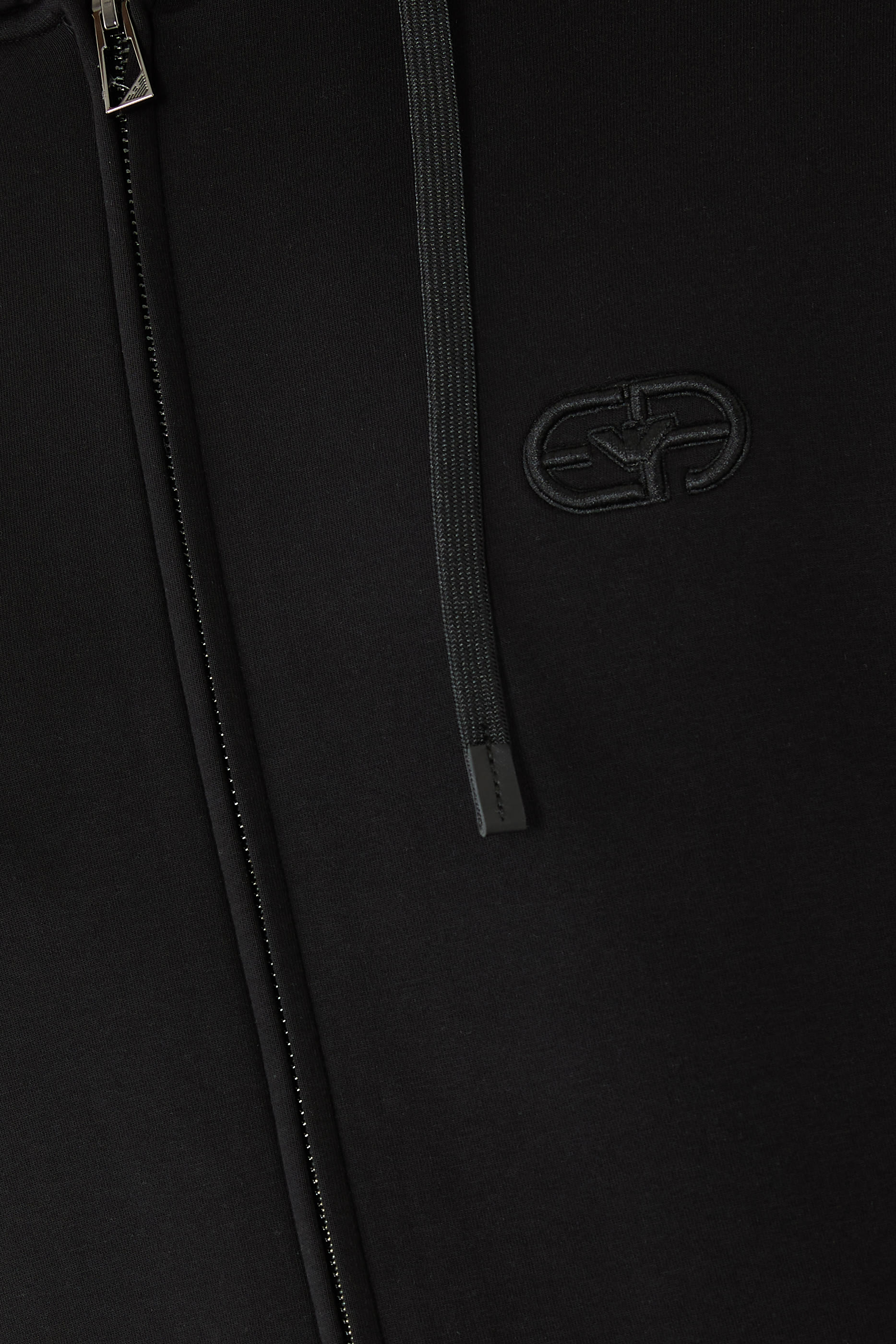 Embroidered EA Logo Zip-Up Hoodie