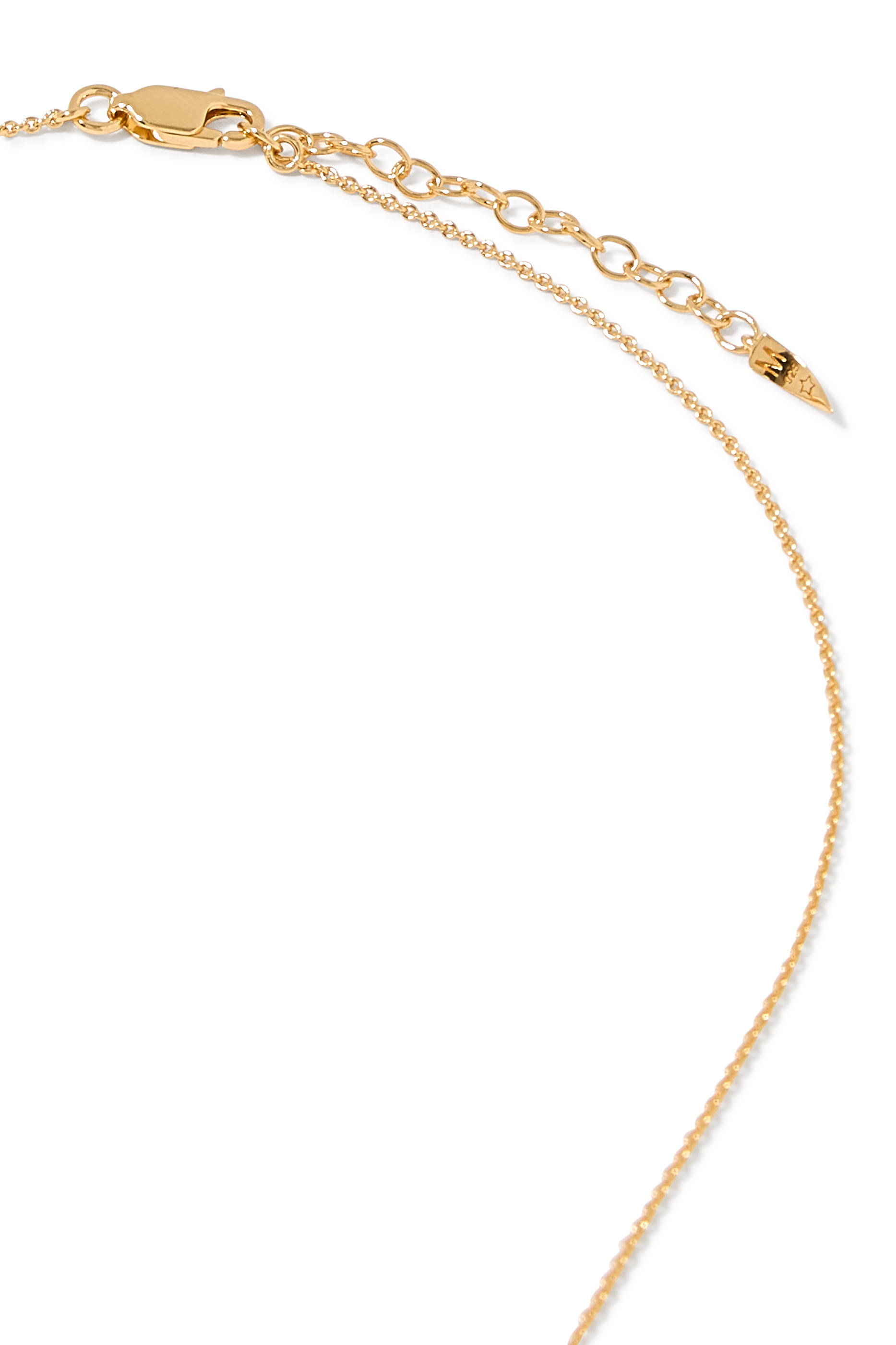 Curly Molten Mini Initial Necklace - O, 18ct Recycled Gold Vermeil on Recycled Sterling Silver